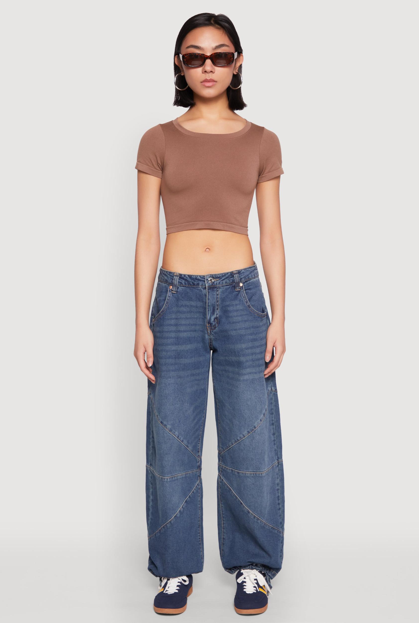 Womens Seamless Short Sleeve Crop Top Product Image