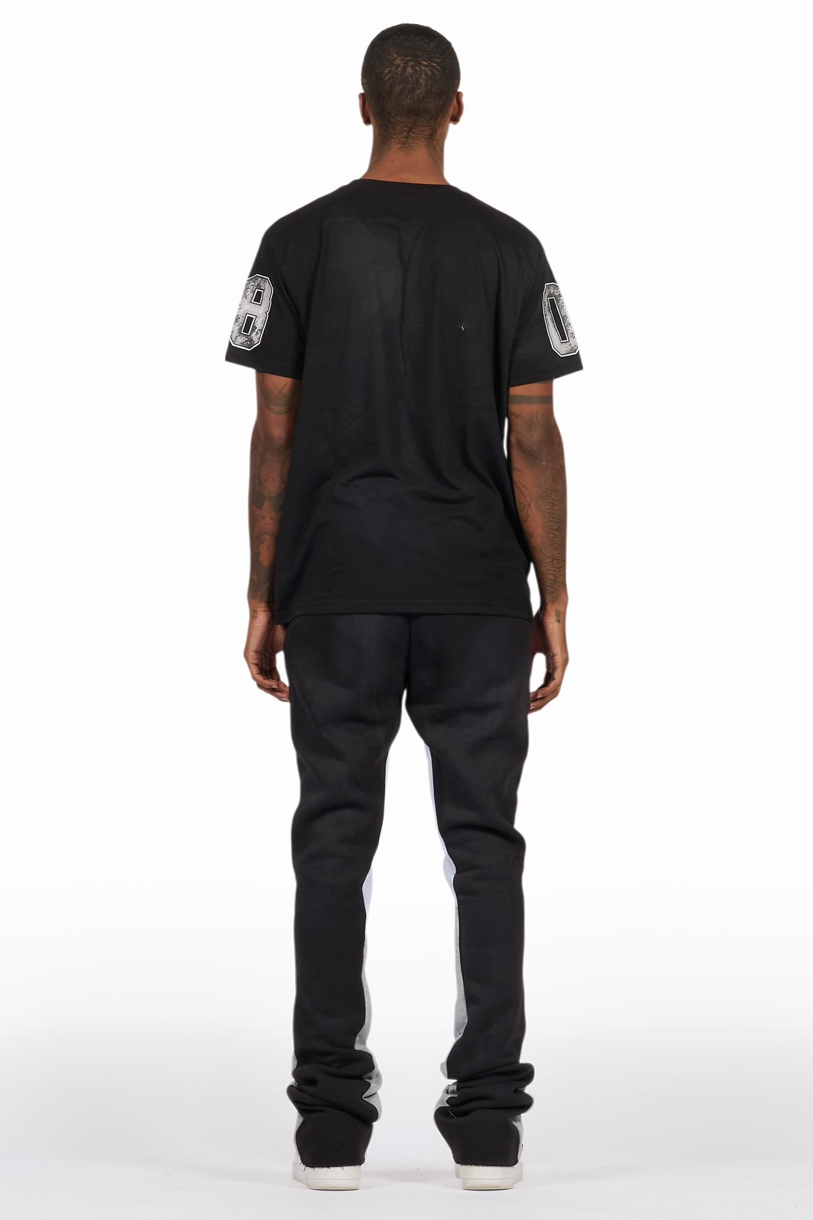 Fields Black/White T-Shirt/Stacked Flare Track Set Male Product Image