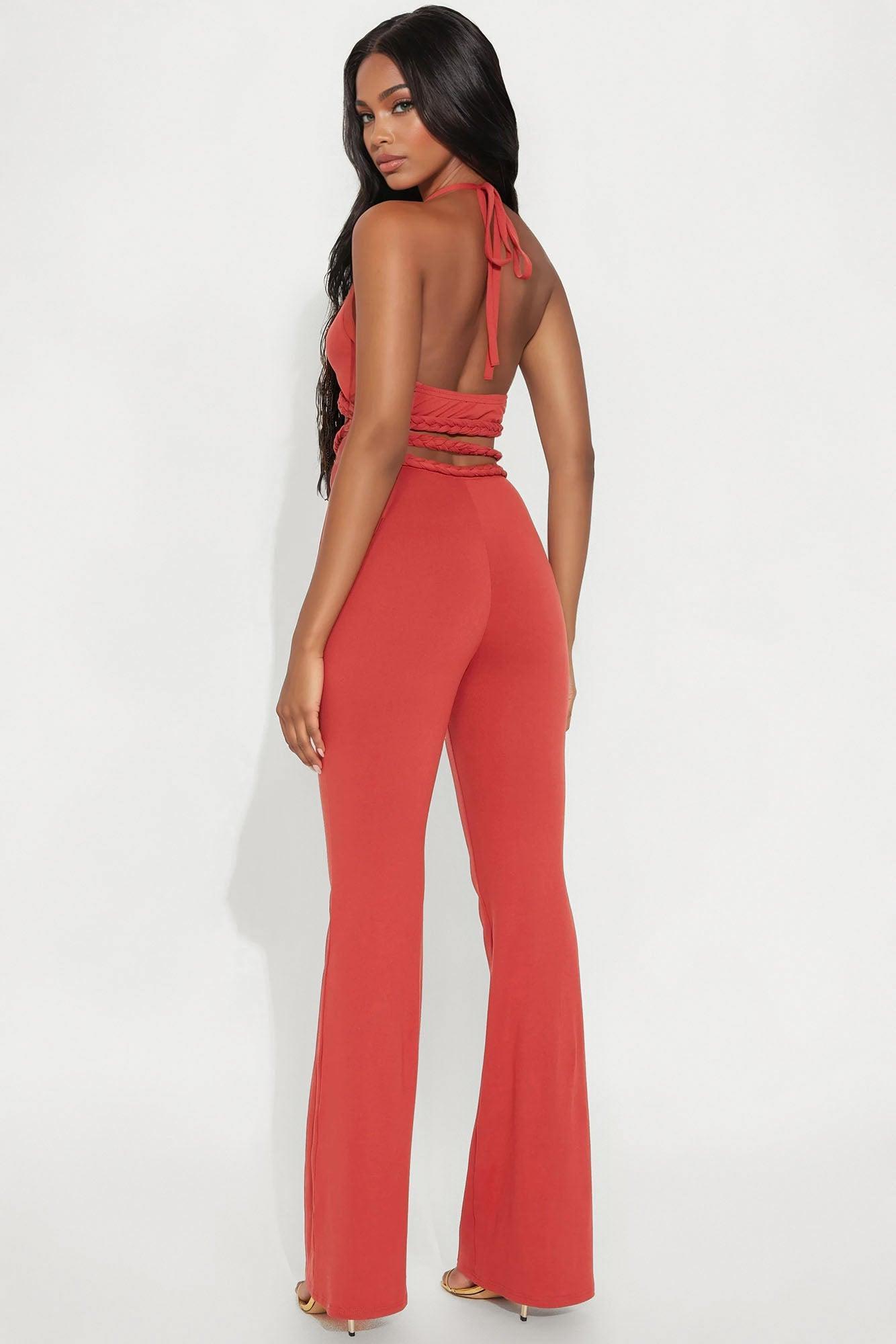 Twisted Desire Pant Set - Rust Female Product Image