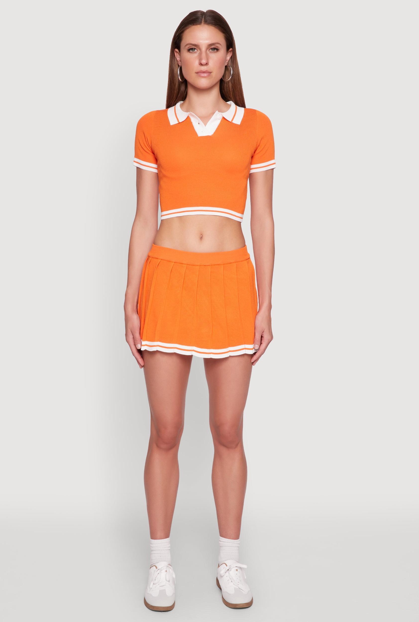 Womens Daisy Varsity Stripe Pleated Skort Product Image