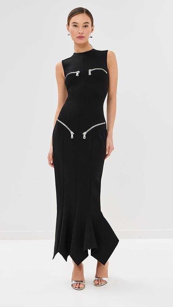 AREA Handkerchief Zipper Dress | Shopbop Product Image