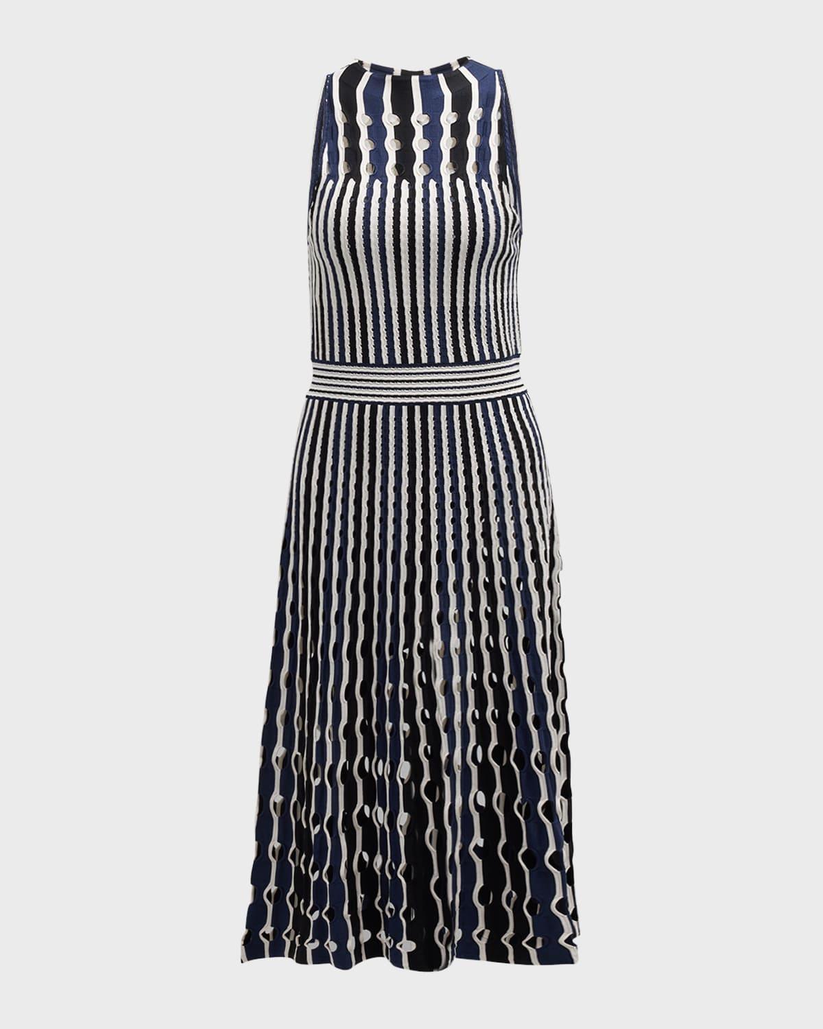 Nash Sleeveless Halter Crochet Midi Dress Product Image