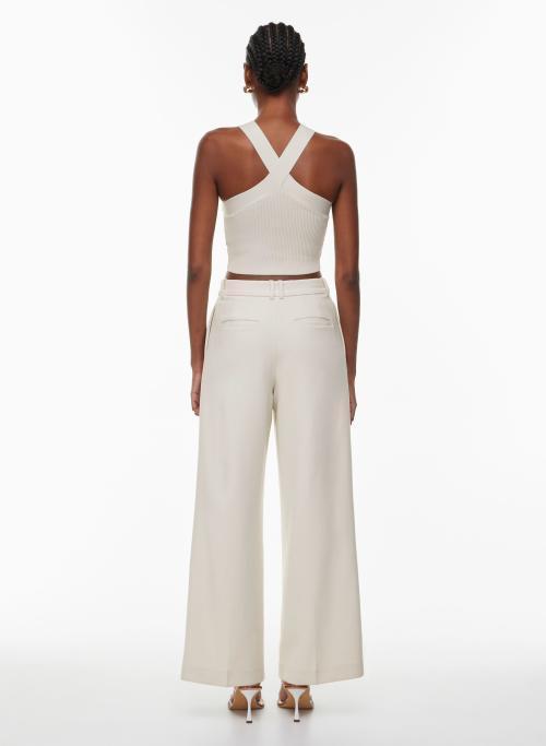sculpt knit criss cross cropped tank Product Image
