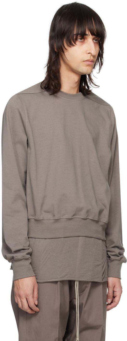 RICK OWENS Gray Cropped Sweatshirt In 34 Dust Product Image