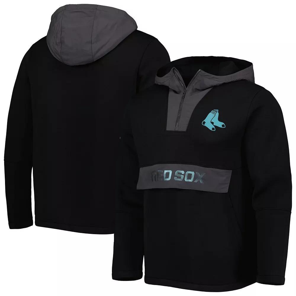 Men's Levelwear Black Boston Red Sox Ruckus Quarter-Zip Hoodie, Size: Large Product Image