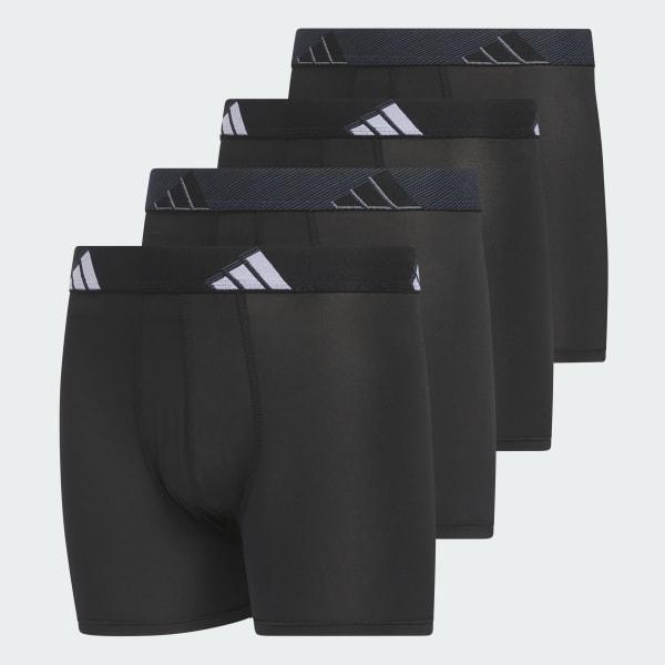 Boys 4-20 Adidas Youth Microfiber 4-Pack Boxer Brief, Boy's, Size: Large, Black Product Image