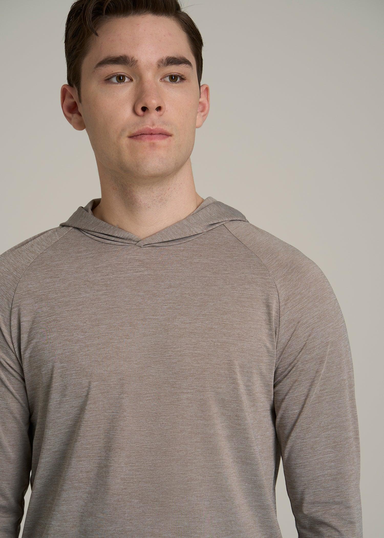 Men's A.T. Performance Training Tall Hoodie in Dark Sand Space Dye Product Image