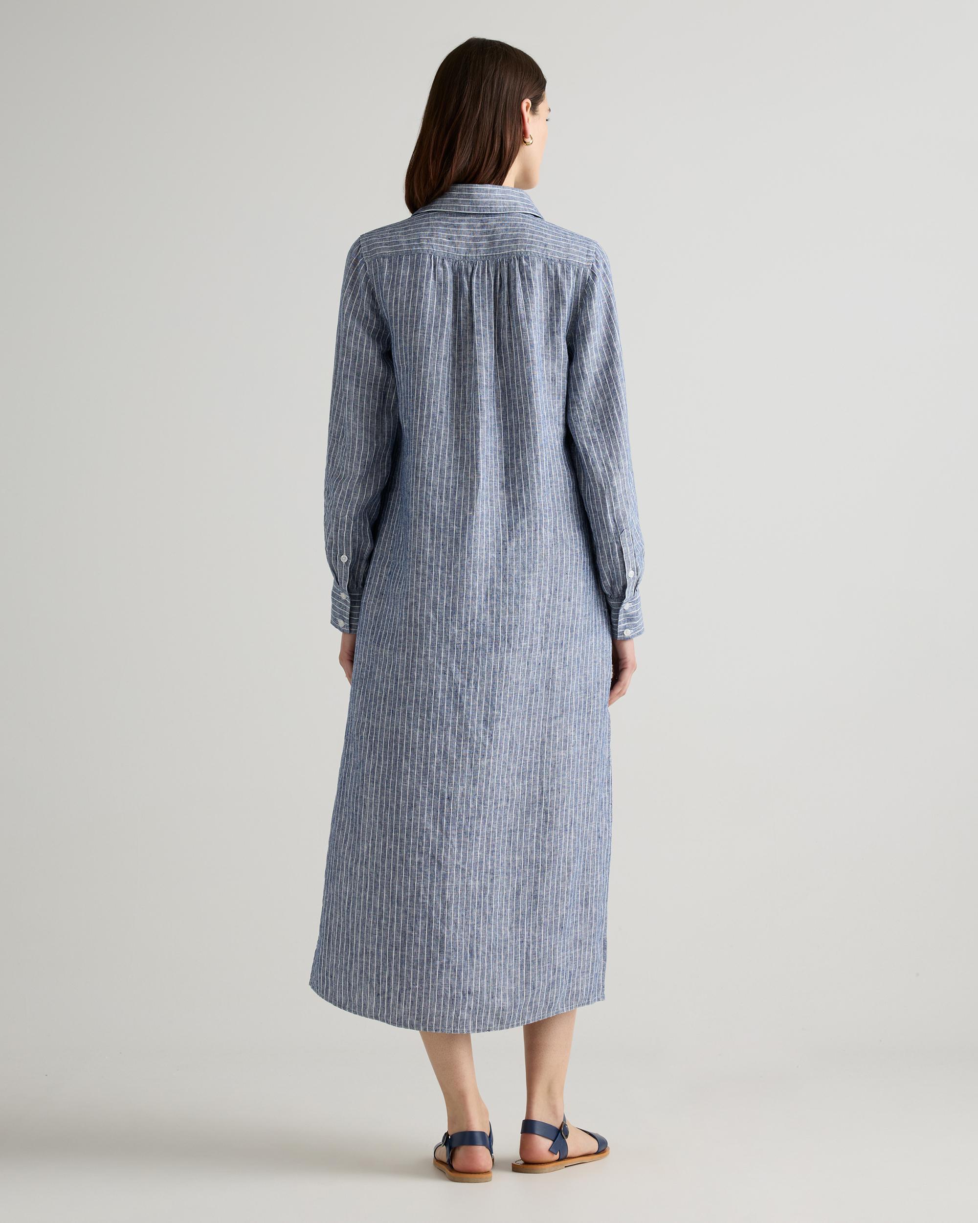 Quince | Women's 100% European Linen Popover Maxi Dress Size XS Product Image