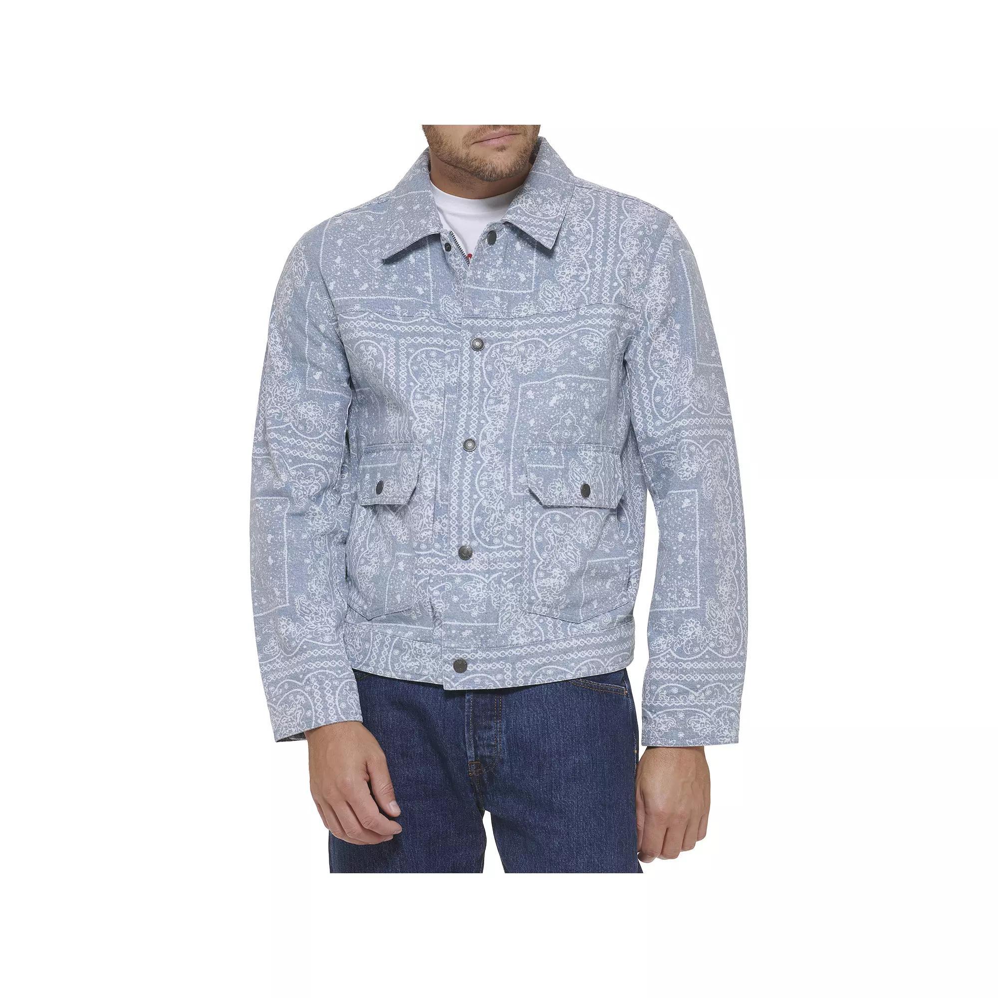 Men's Levi's® Utility Jacket with Laydown Collar, Size: XL, Ligth Blue Print Product Image