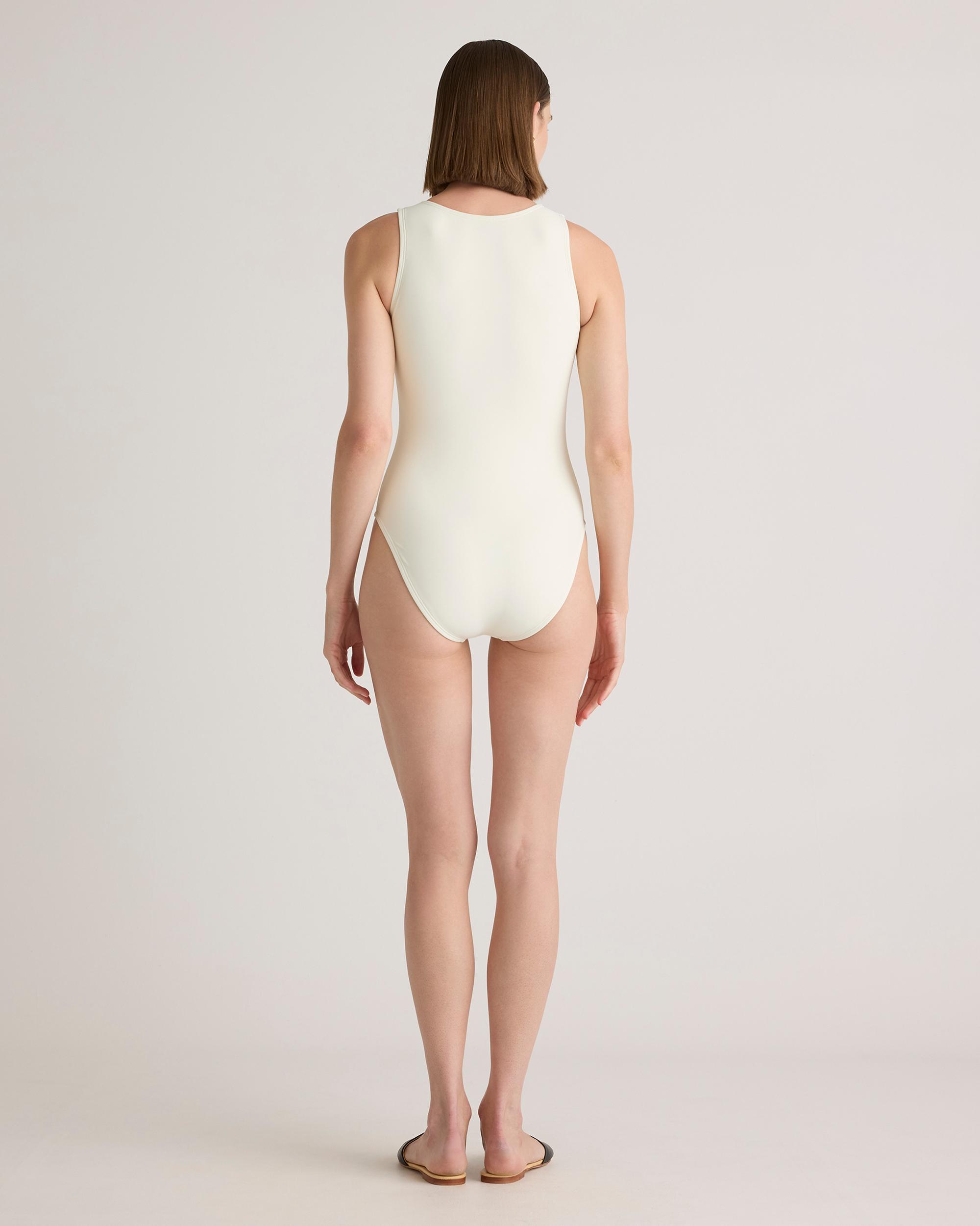 Quince | Women's Italian Zip-Front One-Piece Swimsuit Size XS, 78% Recycled Polyamide, 22% Spandex Product Image