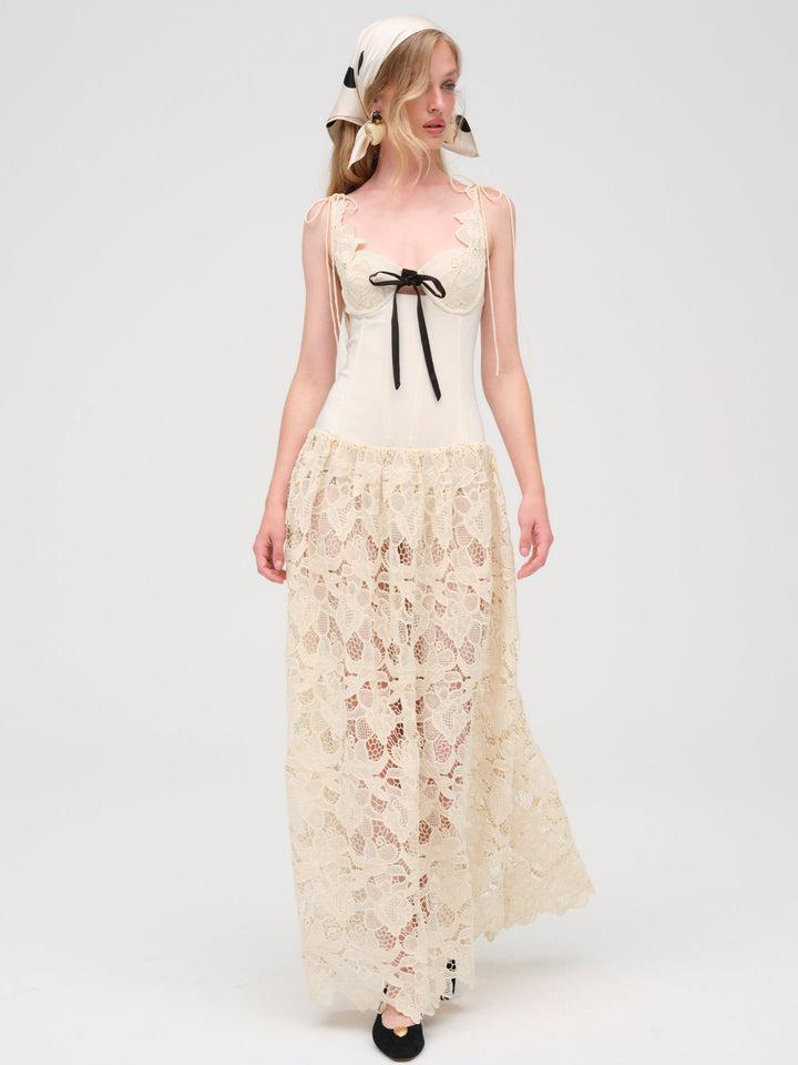 Coco Lace Maxi Dress — Ivory Product Image