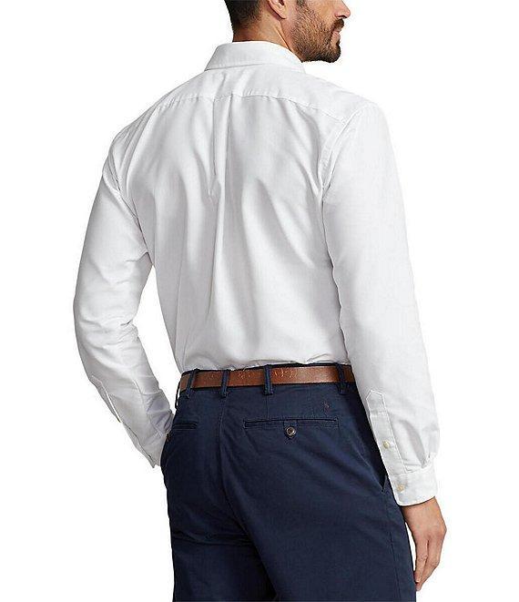 Polo Ralph Lauren Big & Tall Solid Oxford Performance Stretch Long Sleeve Woven Shirt Product Image