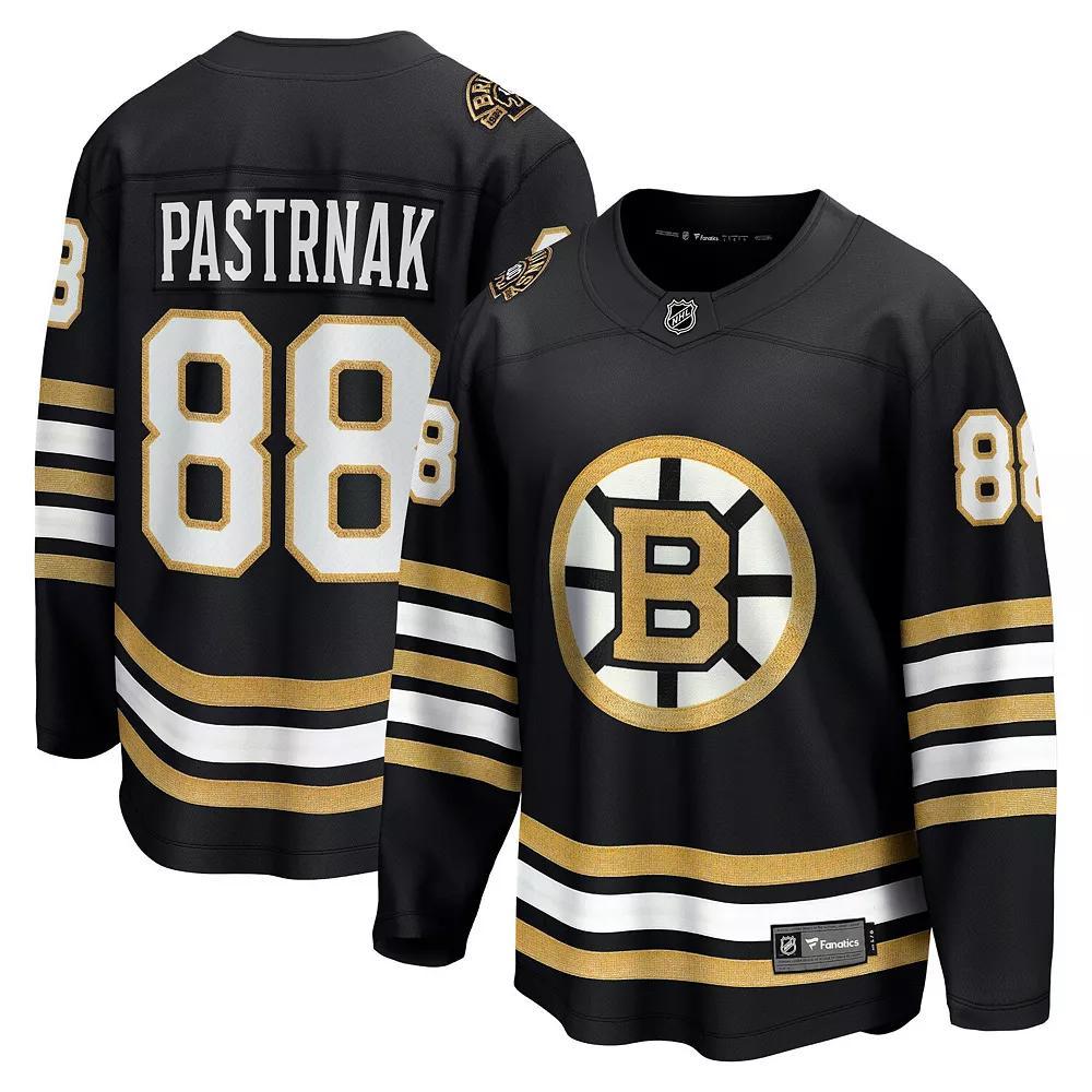 Mens Fanatics Branded David Pastrnak Boston Bruins 100th Anniversary Premier Breakaway Player Jersey Product Image