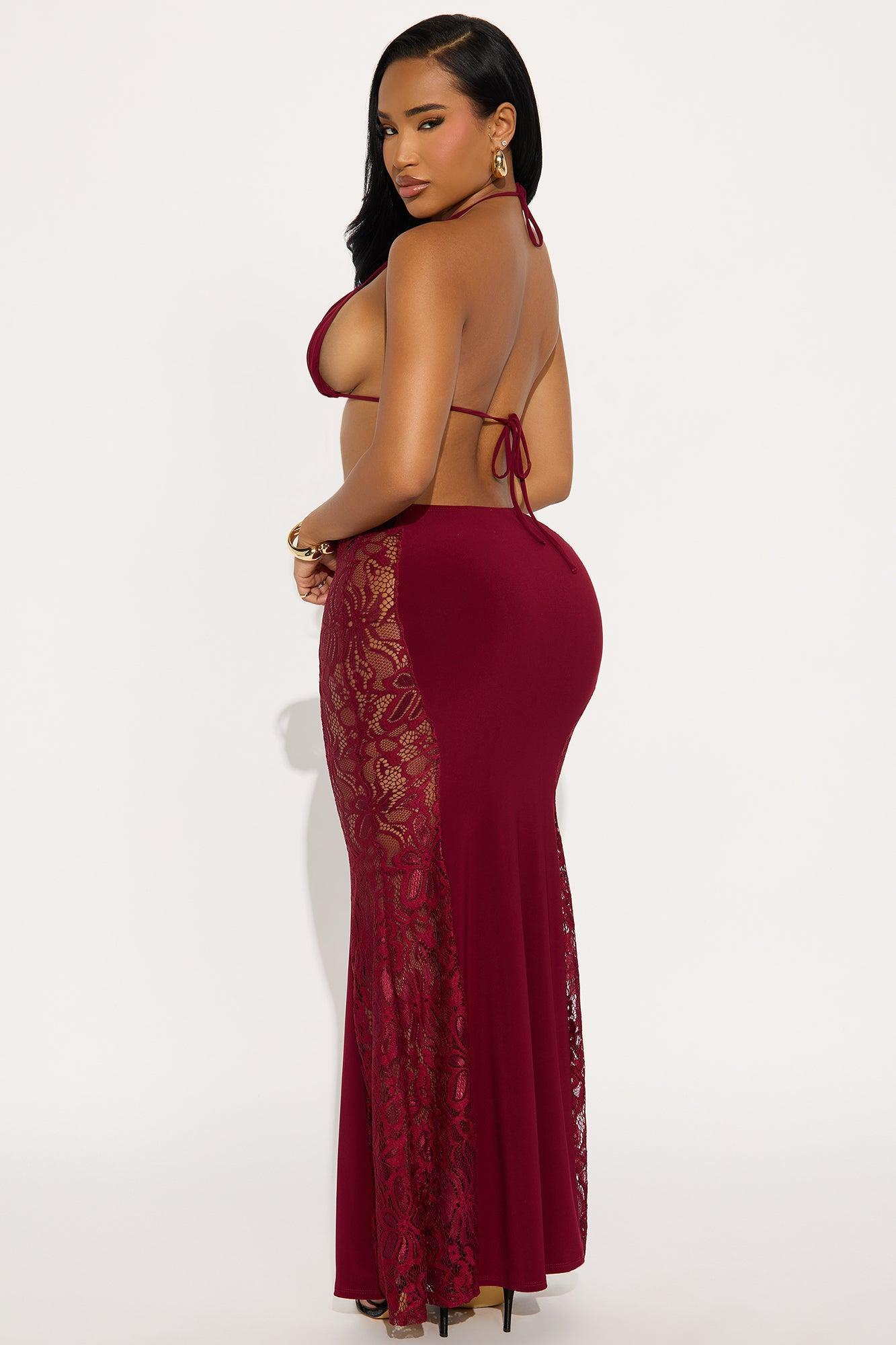 Delicate Desire Skirt Set - Wine Product Image