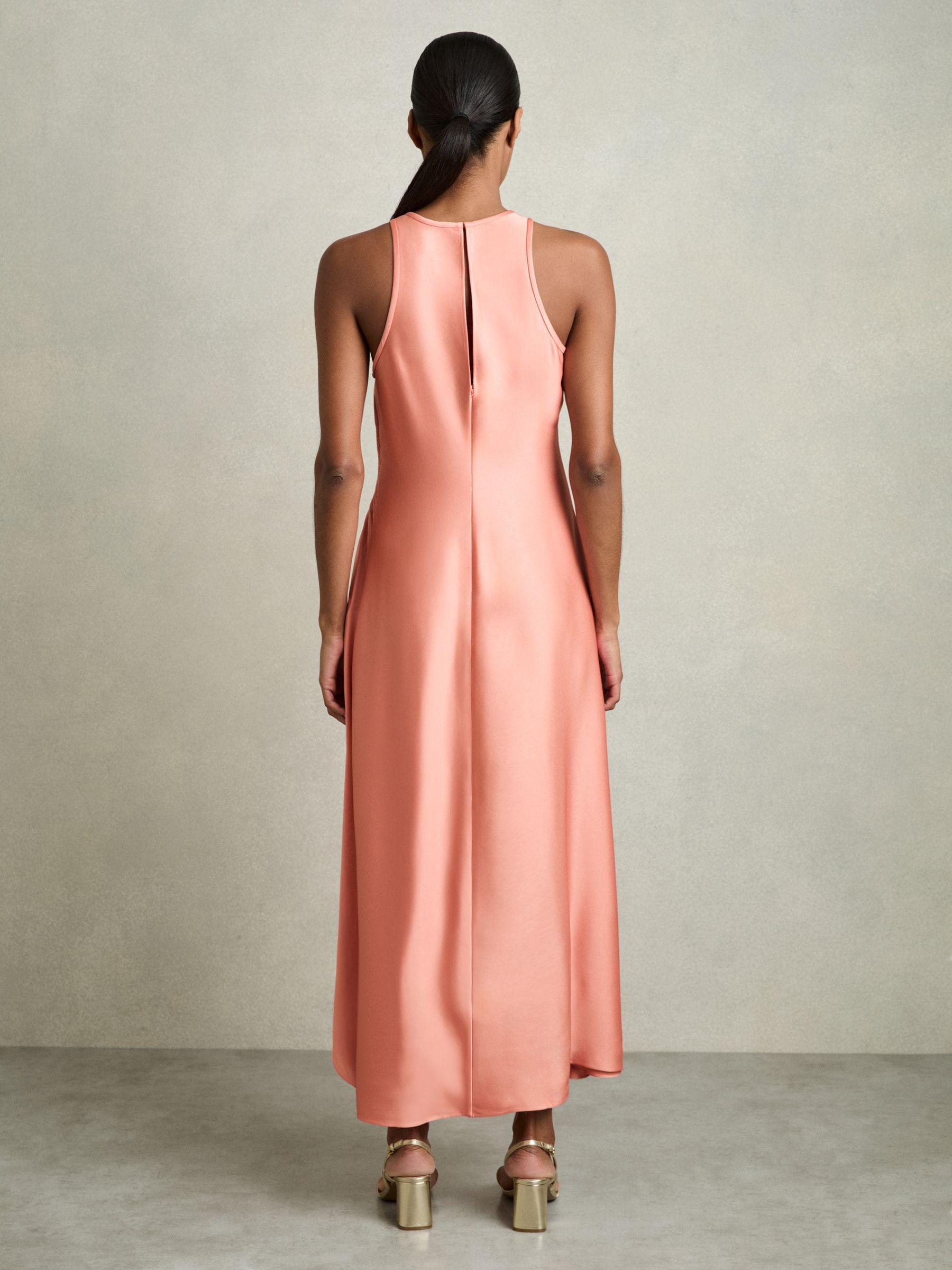 Petite Linen Belted Sleeveless Midi Dress in Neutral Product Image
