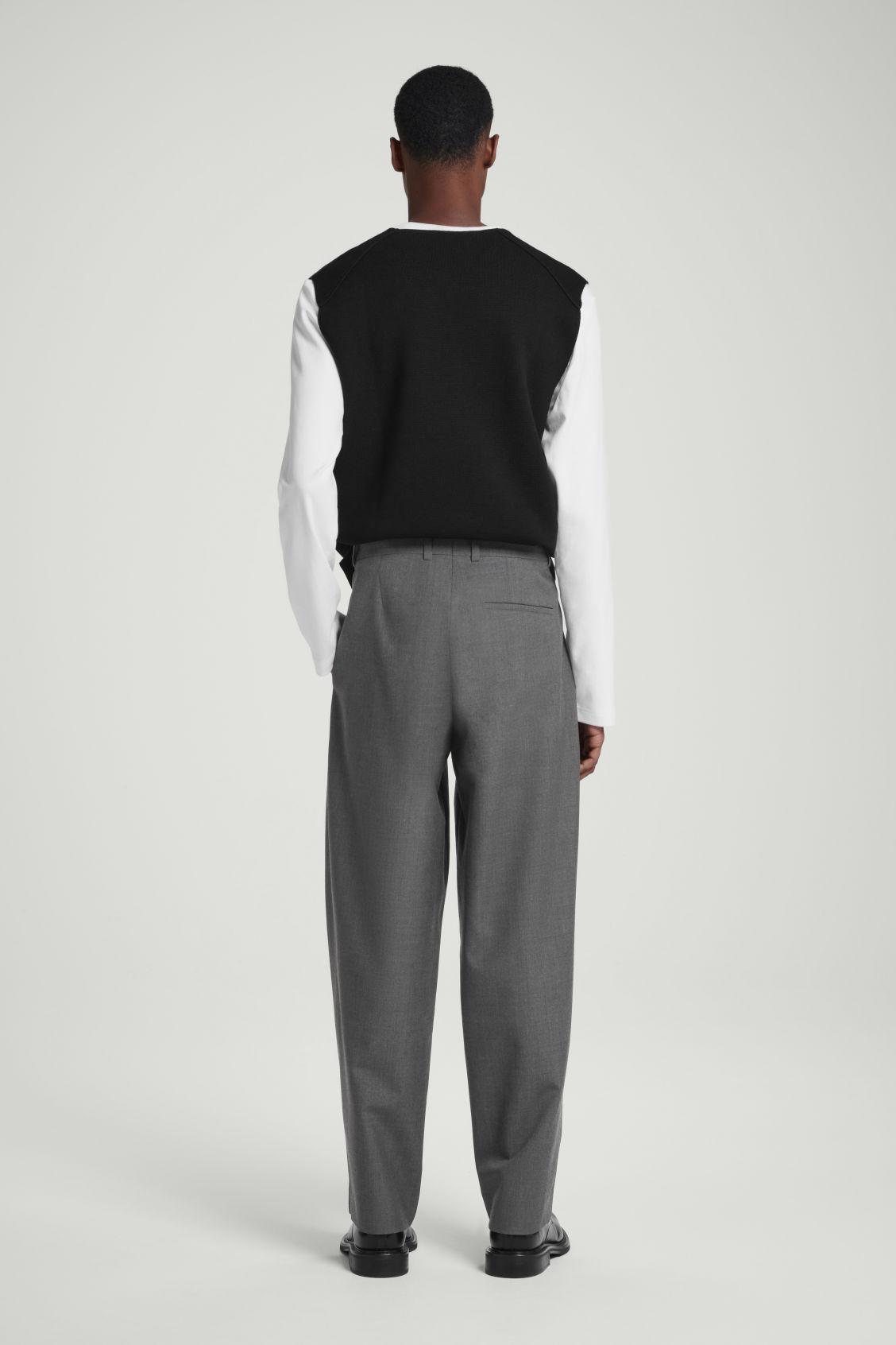 WOOL-HOPSACK PANTS - WIDE Product Image