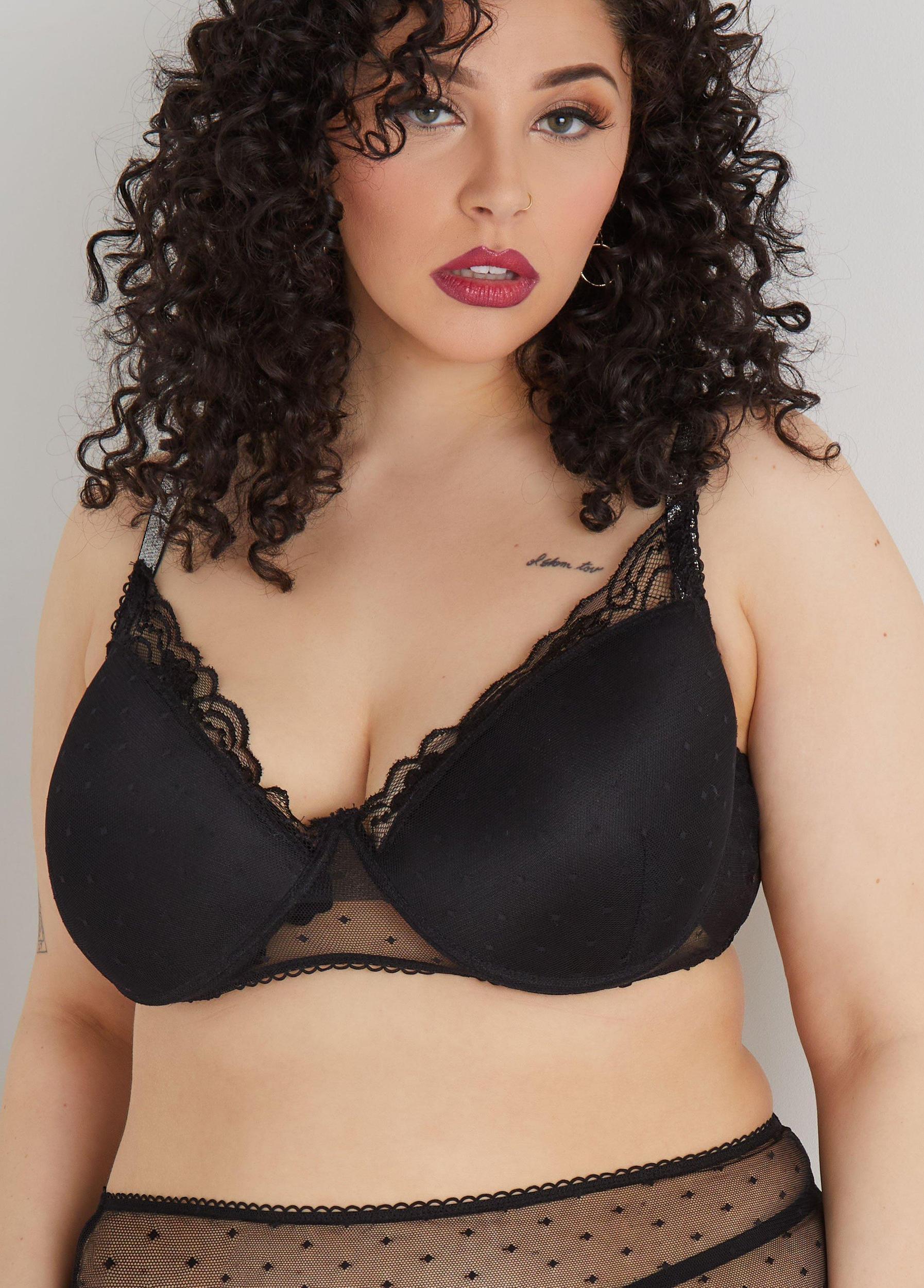 Dotted Bra And Panty Lingerie Set Product Image