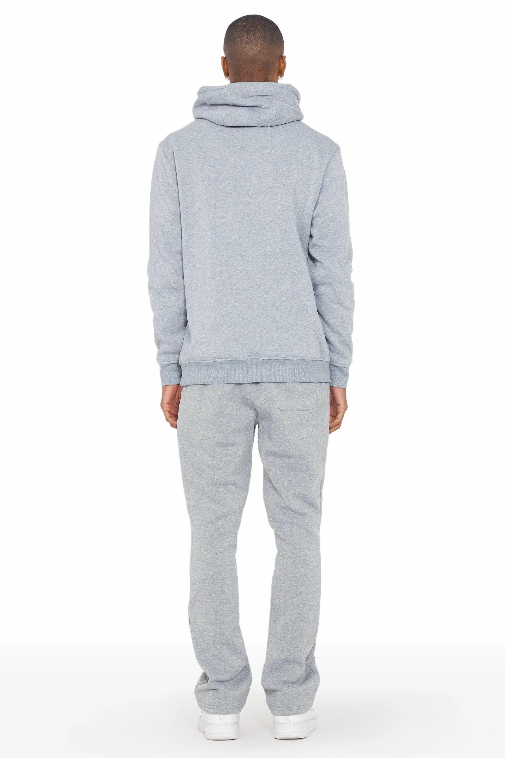 Raffer Heather Grey Hoodie/Stacked Flare Track Set Male Product Image