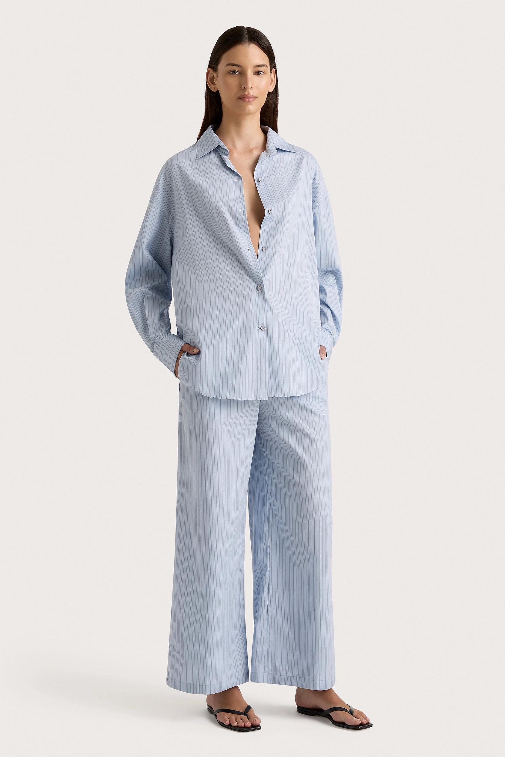 Freja Pant Blue Pinstripe Product Image