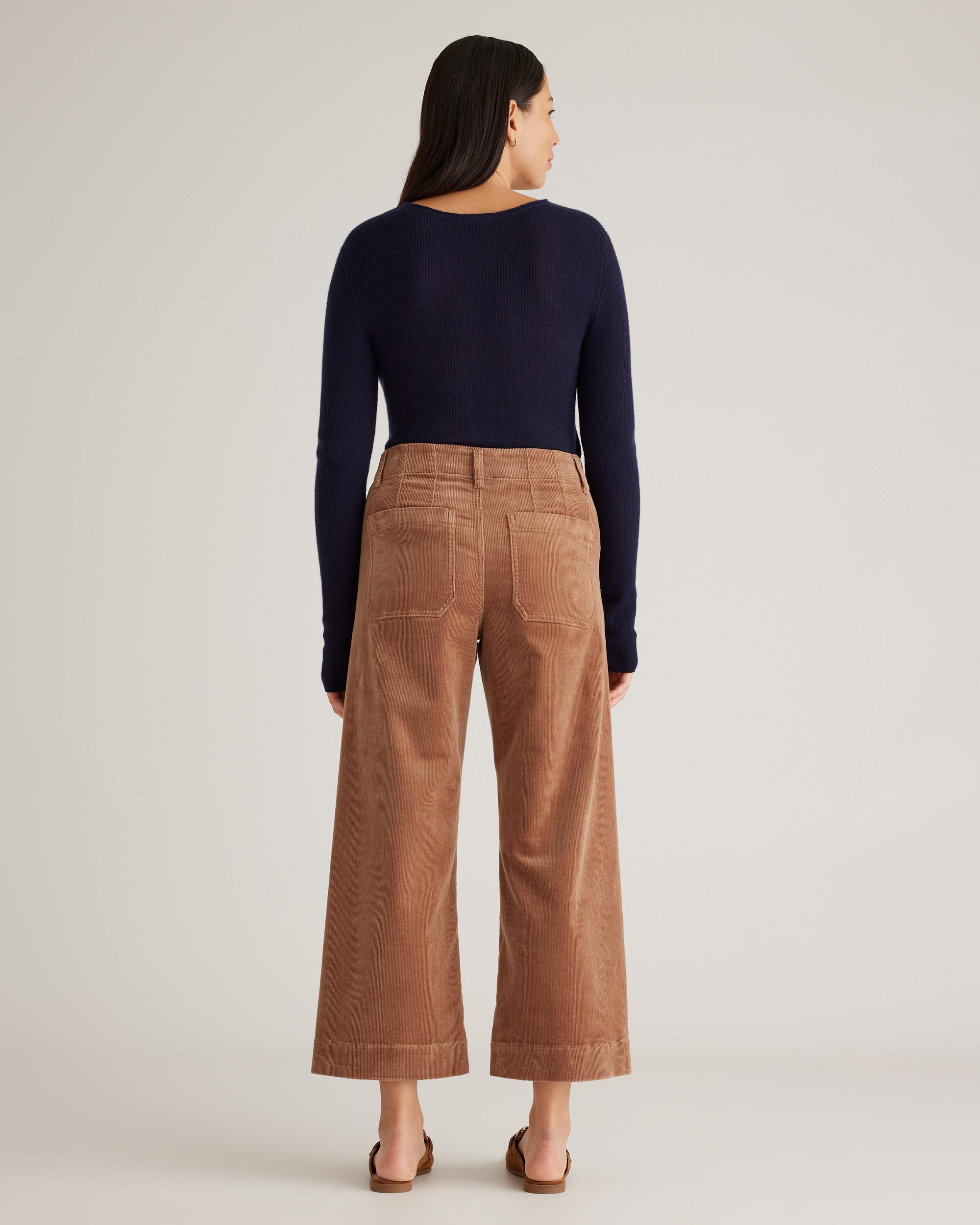 Quince | Women's Featherweight Cashmere Ribbed Crewneck Sweater Product Image