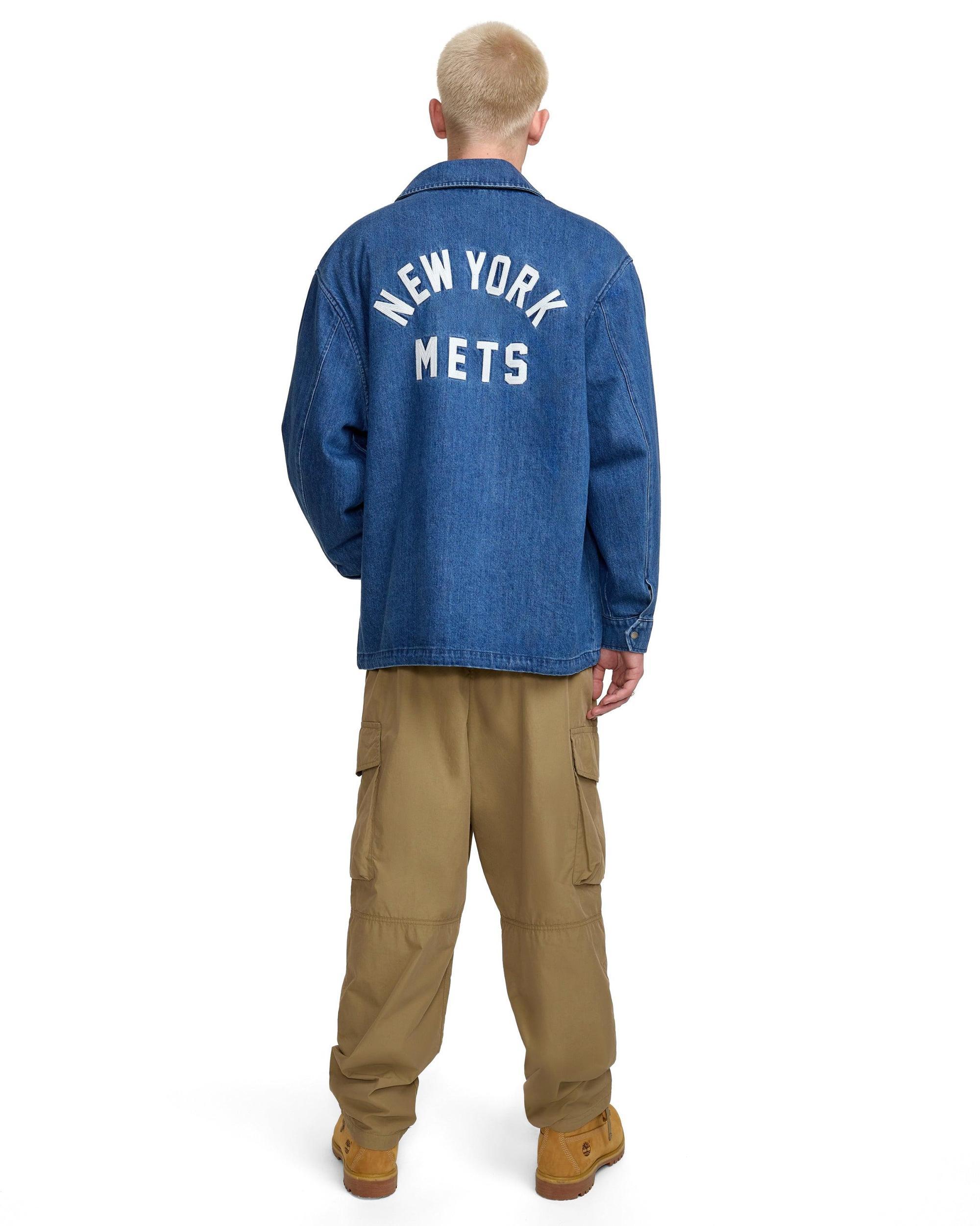 New York Mets Denim Coach Jacket Male Product Image