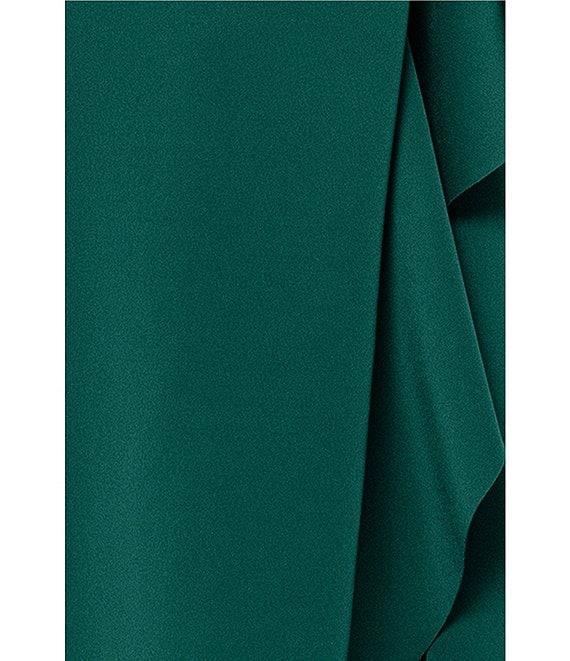 Xscape Off the Shoulder Ruffle Crepe Gown Product Image
