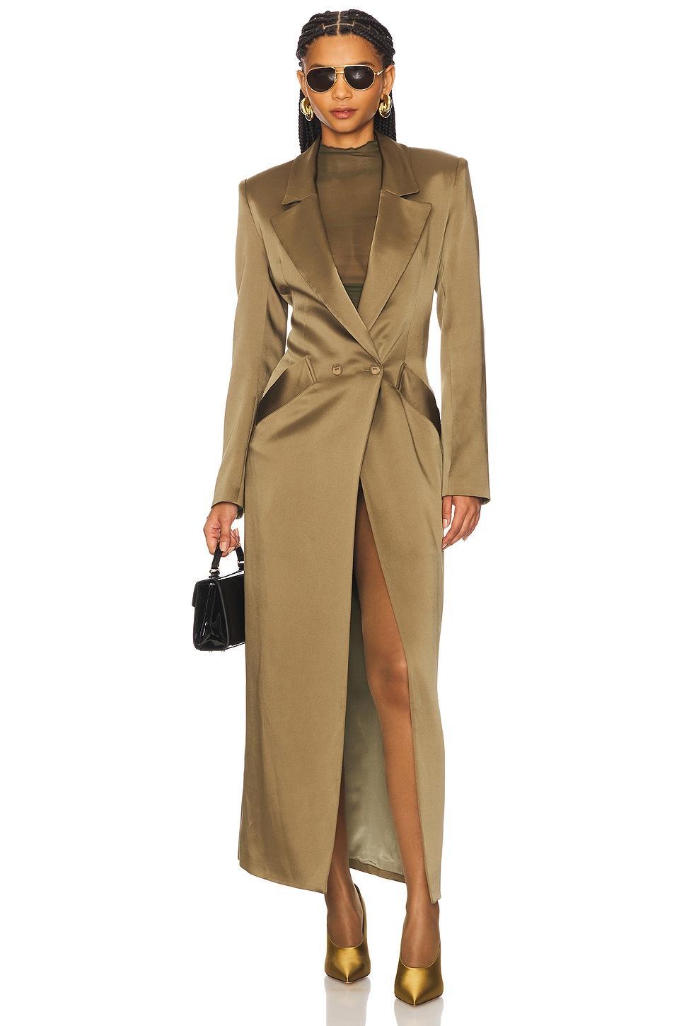 Satin Double Breasted Coat Lapointe Product Image