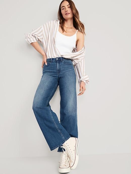 High-Waisted Wow Wide-Leg Jeans Product Image