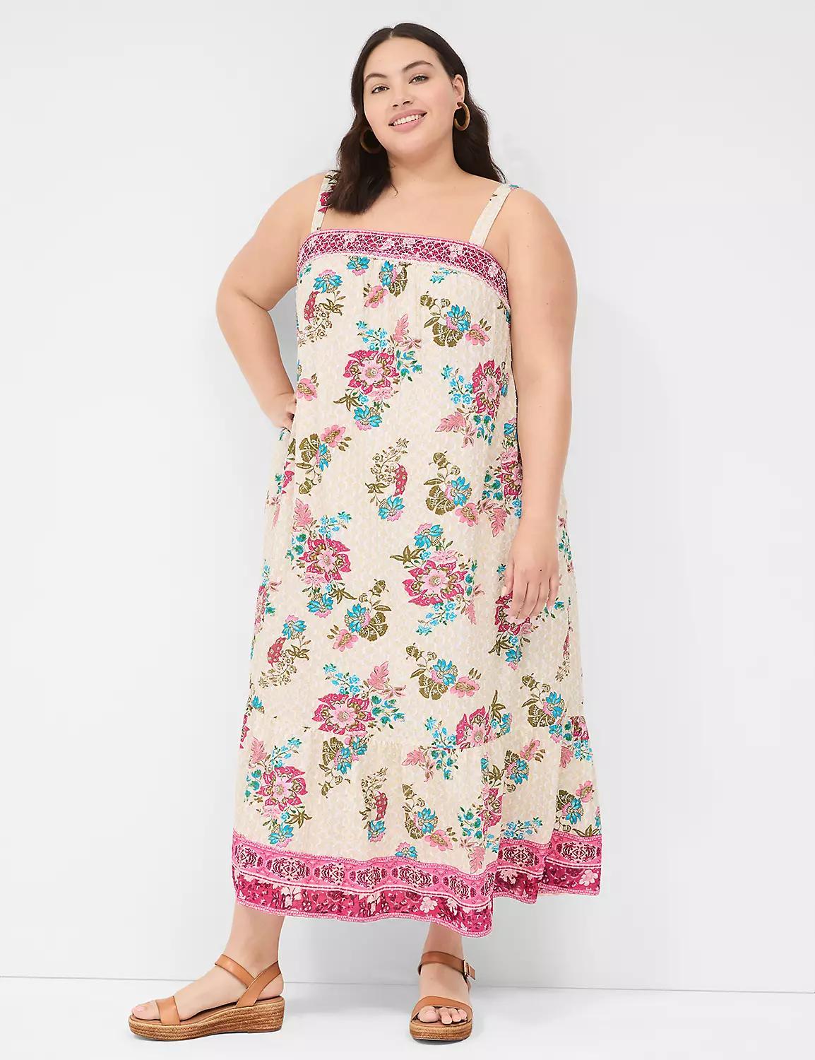 Smocked Square-Neck Maxi Dress Product Image