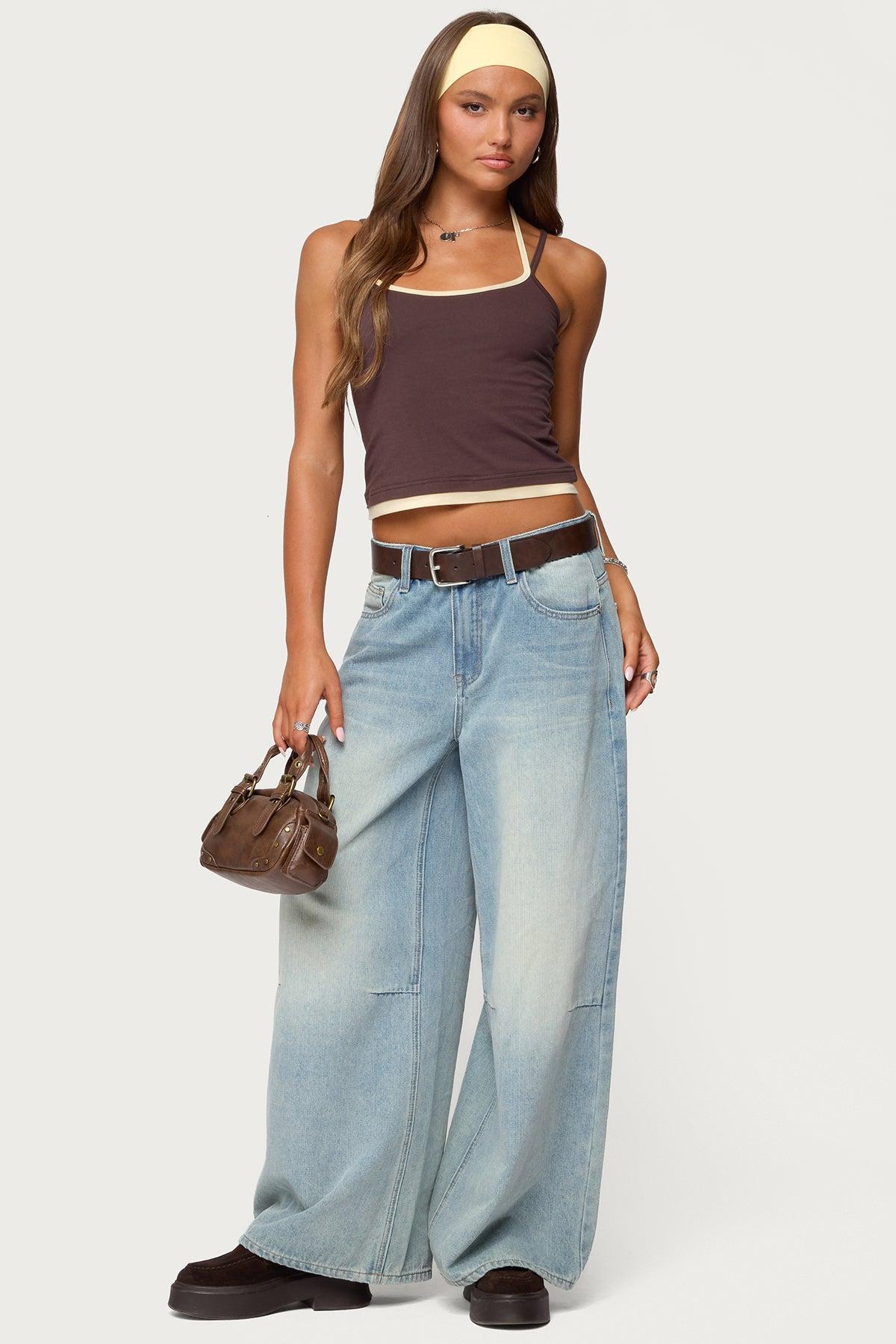 Roya Layered Halter Tank Top Product Image