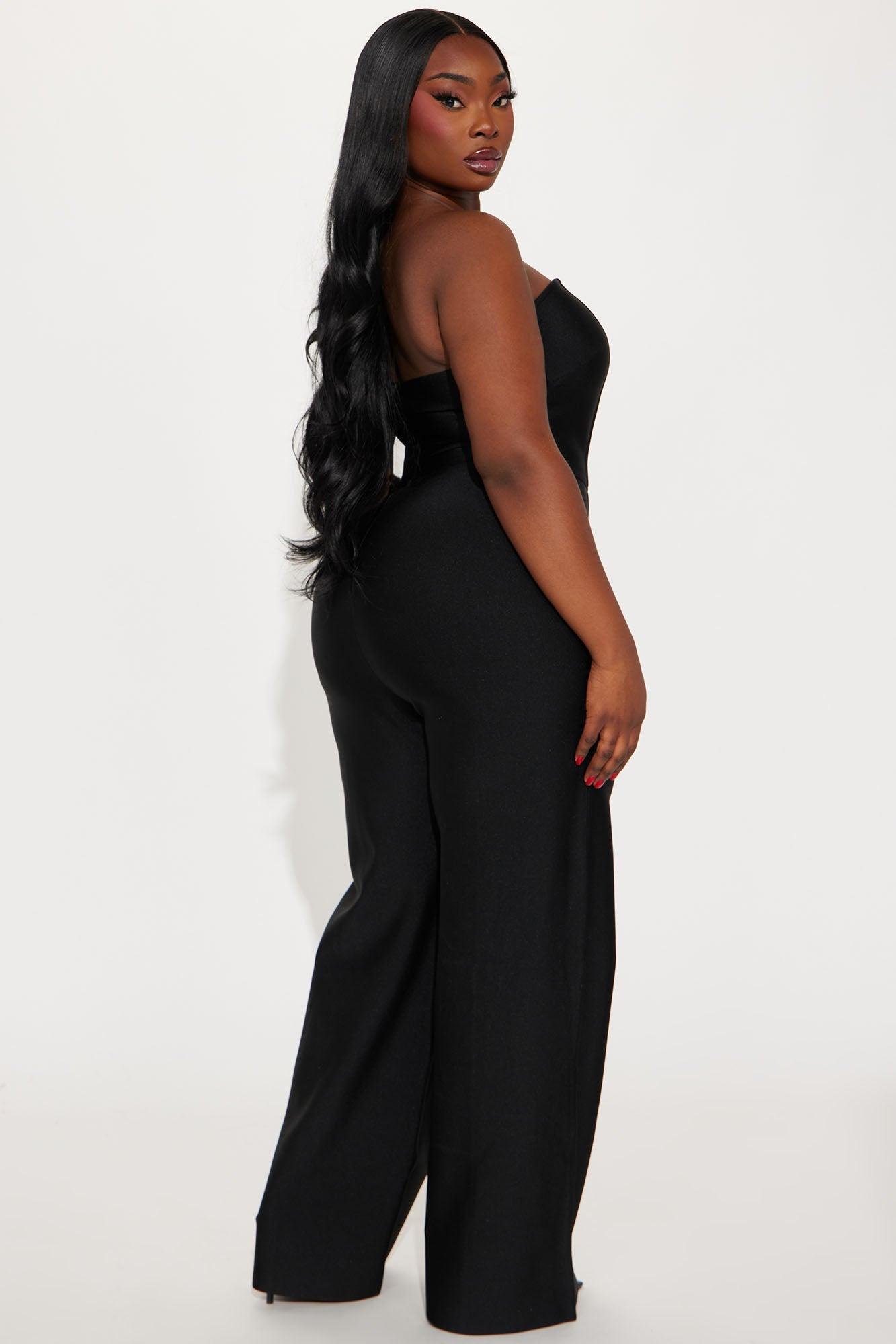 Someone To You Bandage Jumpsuit  - Black Product Image