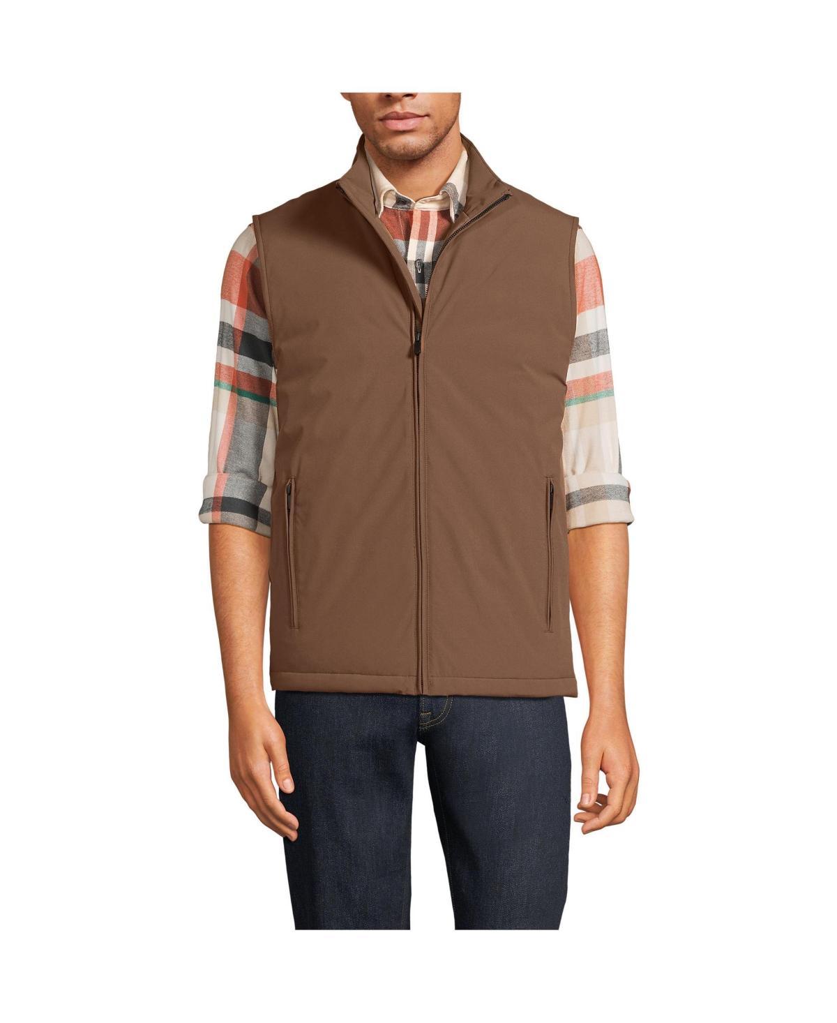 Men's Lands' End Commuter Refined Non-Quilted Vest, Size: Large, Radiant Blue Product Image
