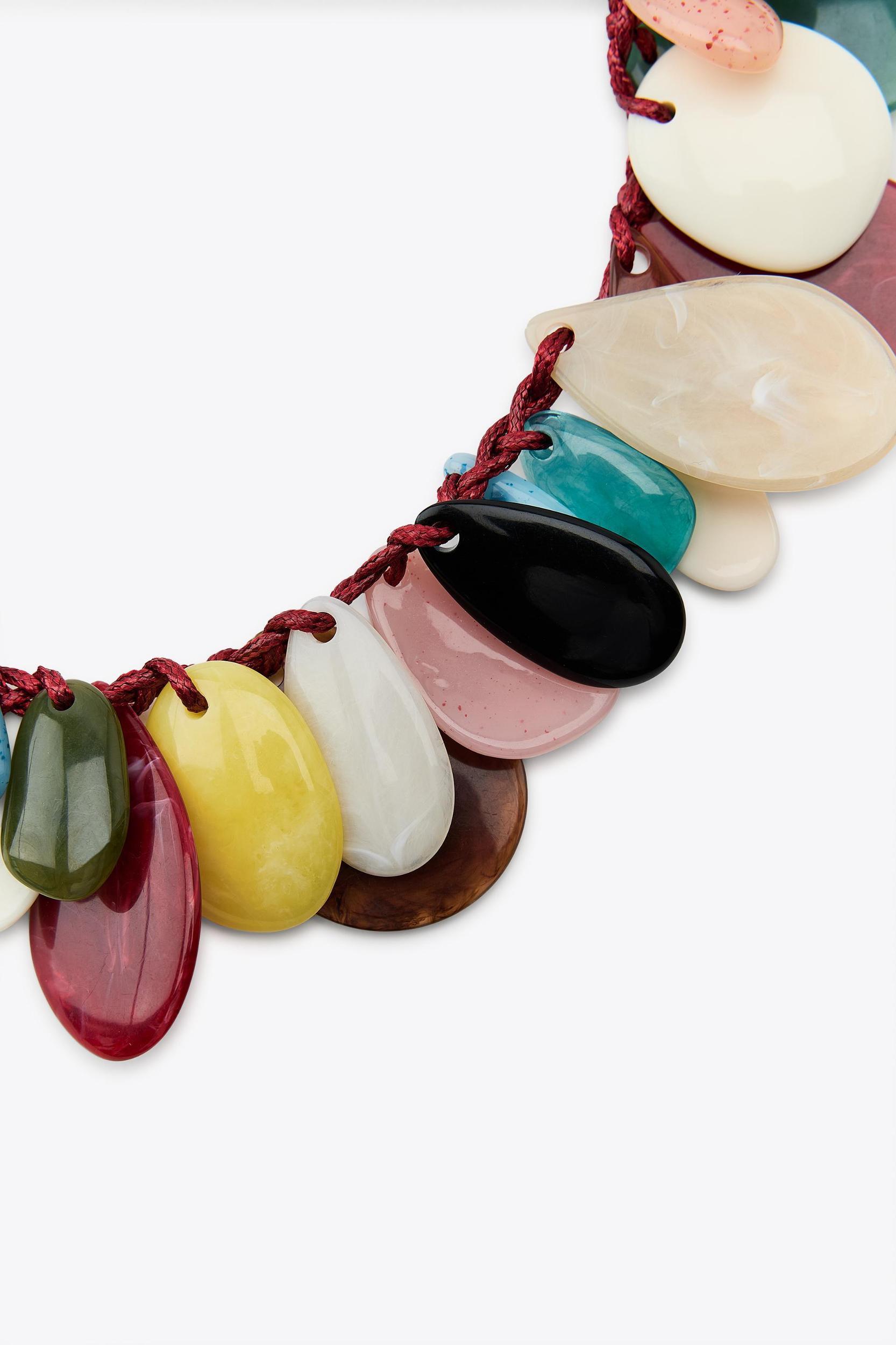 RESIN PIECE CORD NECKLACE Product Image