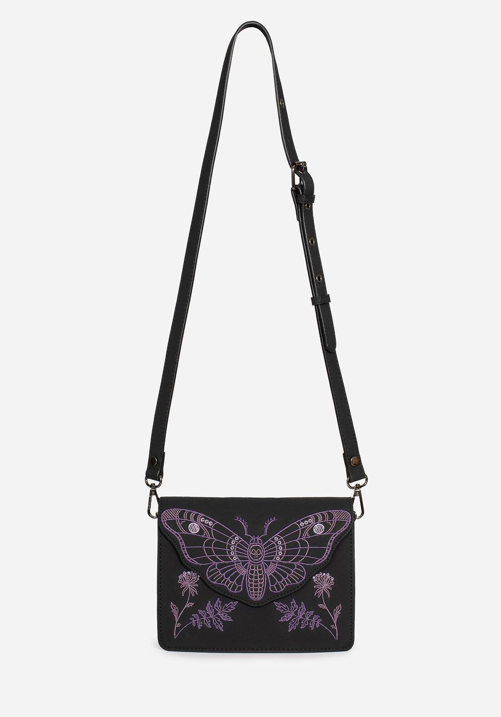 Atropos Moth Embroidered Mini Crossbody Bag Product Image