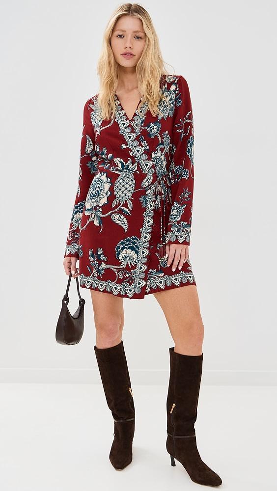 FARM Rio Tropical Landing Red Wrap Mini Dress | Shopbop Product Image