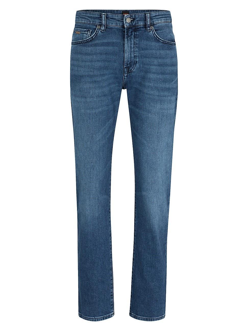 Mens Regular-Fit Jeans in Comfort-Stretch Denim Product Image