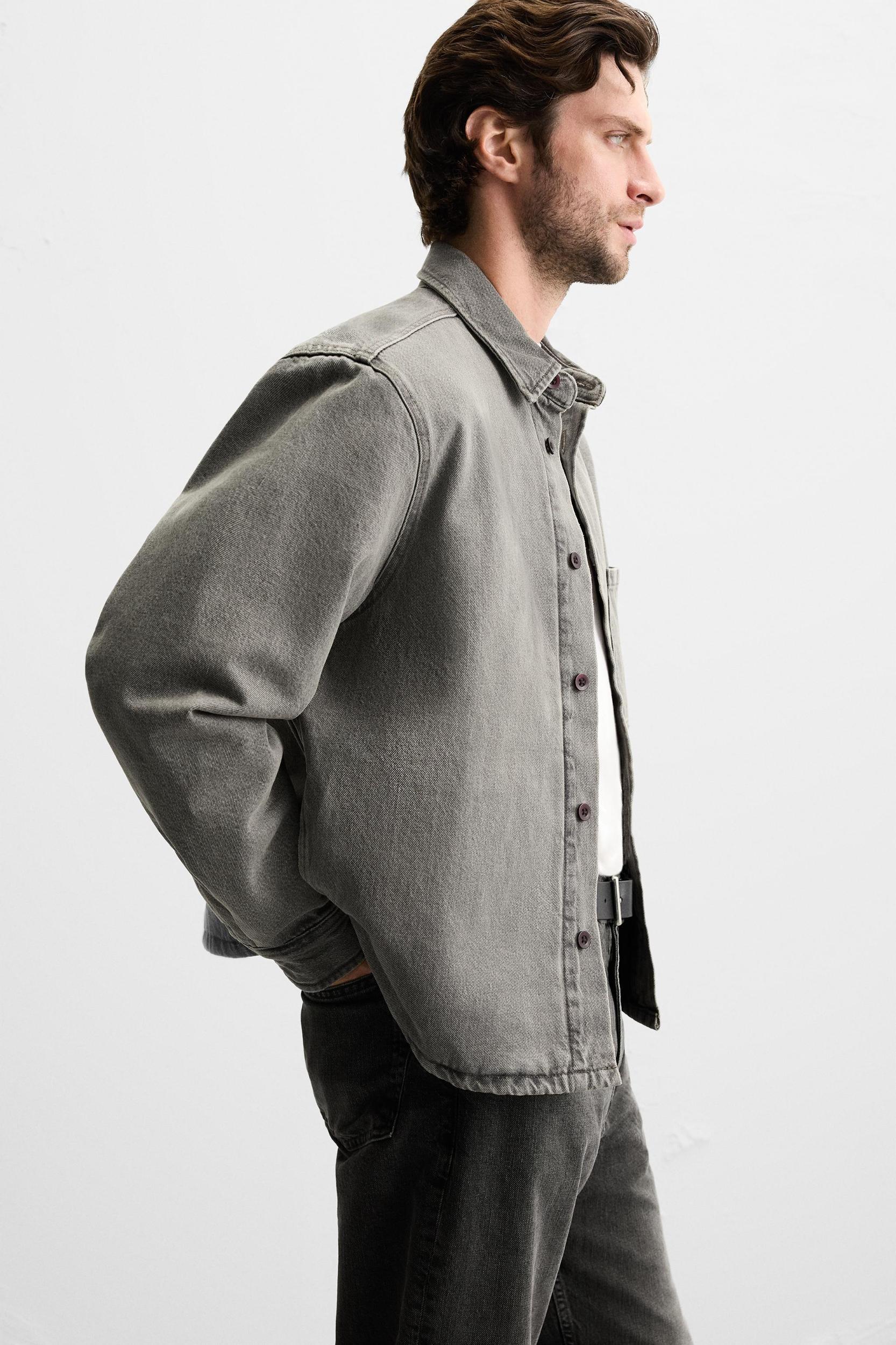 WASHED DENIM OVERSHIRT Product Image