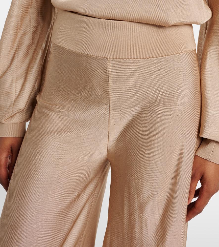 ALAÏA High-rise Pants In Beige Product Image