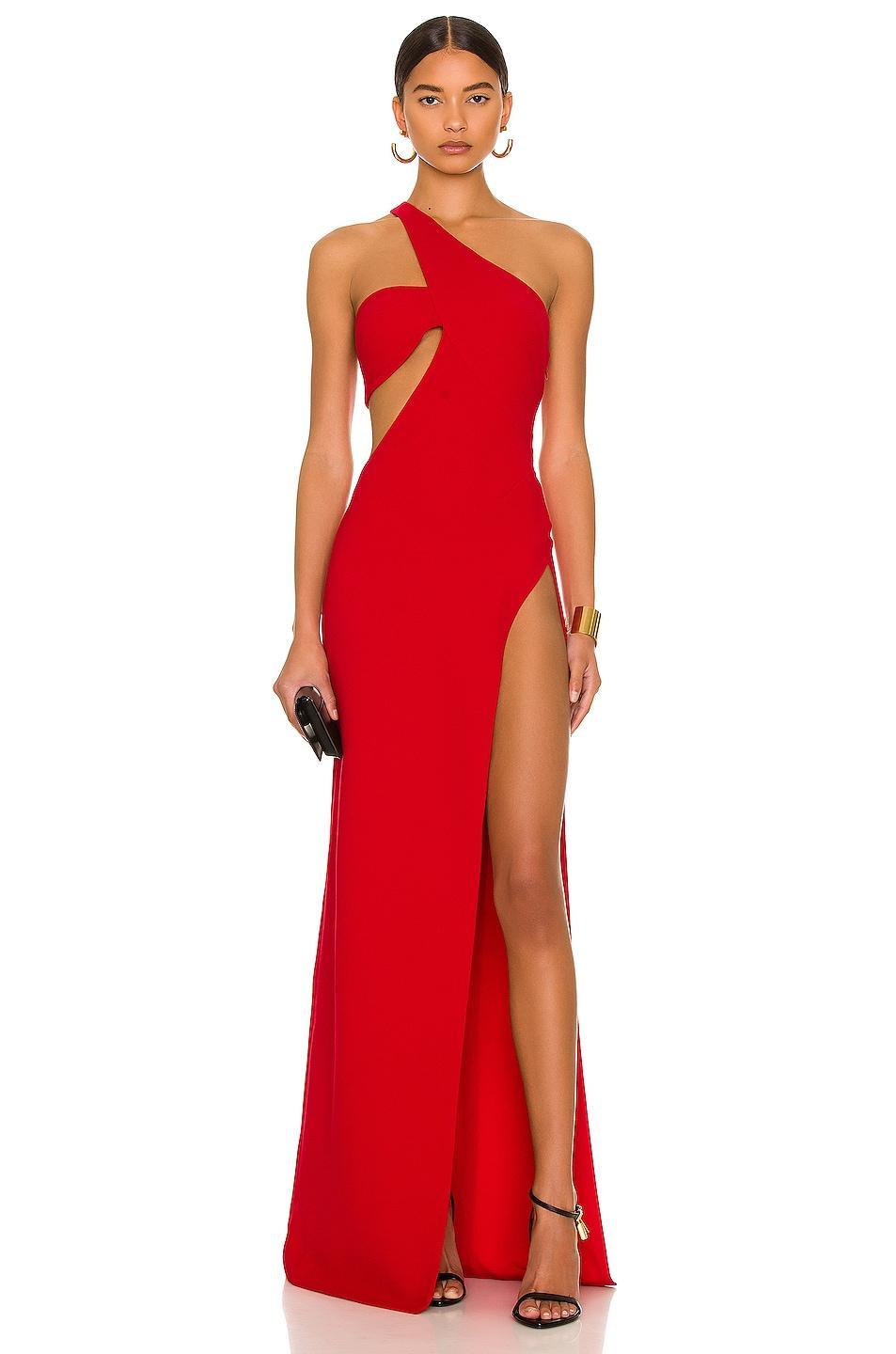 MONOT Cutout One Shoulder Maxi Dress Product Image