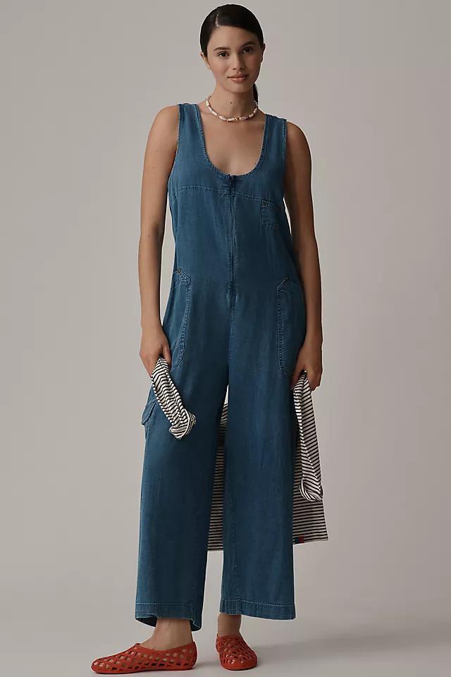 Pilcro Zip-Front Wide-Leg Overalls Product Image
