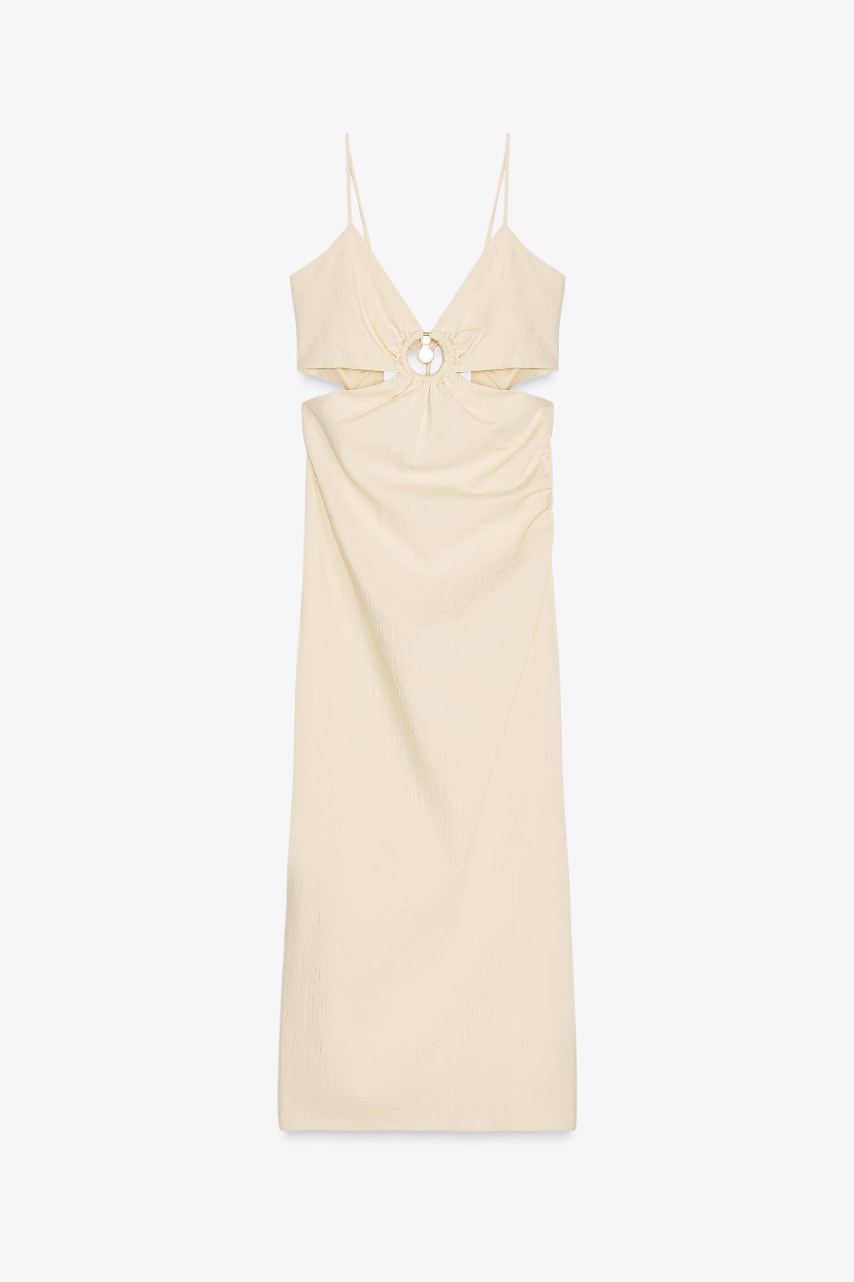 CUT OUT RUSTIC MIDI DRESS Product Image