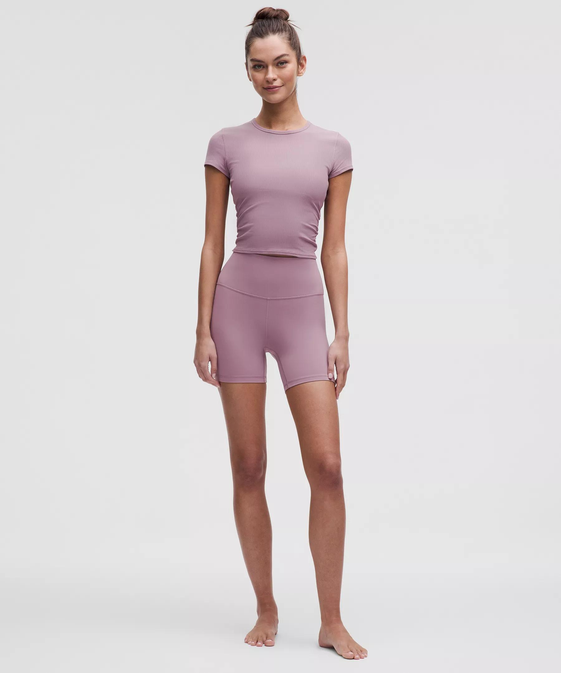 All It Takes Back-Twist Ribbed Short-Sleeve Shirt Product Image