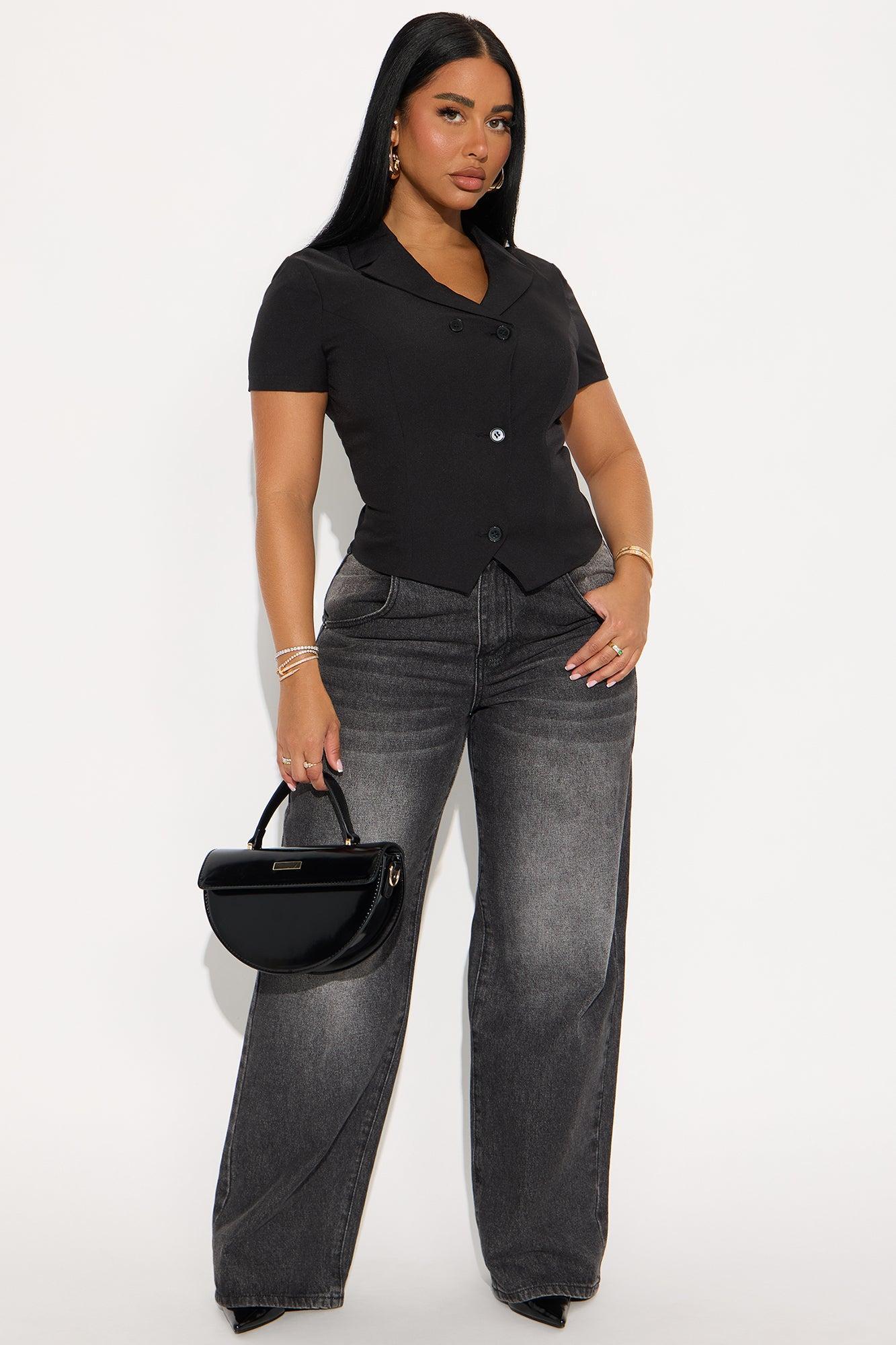 Late Calls Blouse Top - Black Product Image