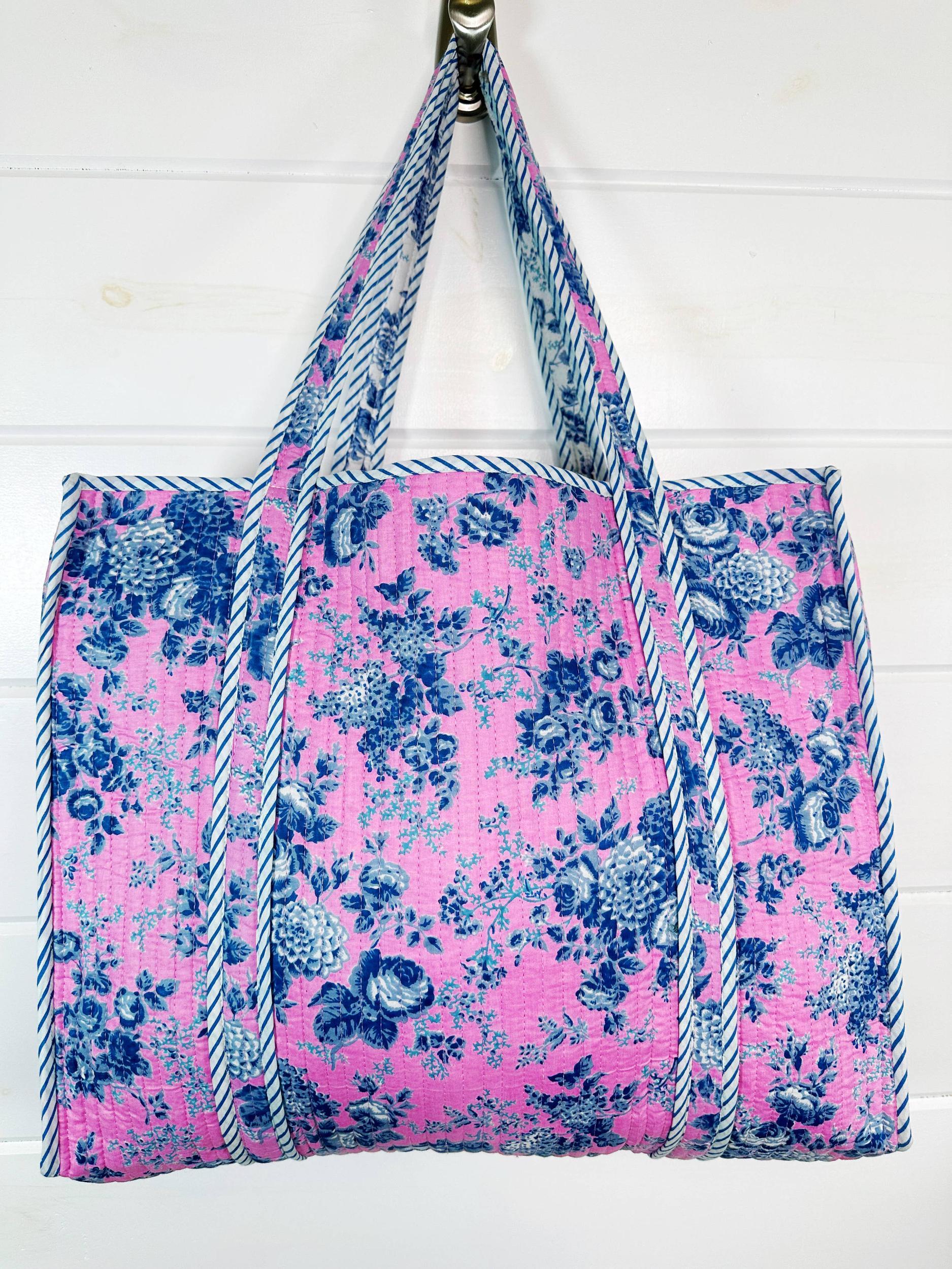 Cottage Floral Quilted Tote Bag Product Image