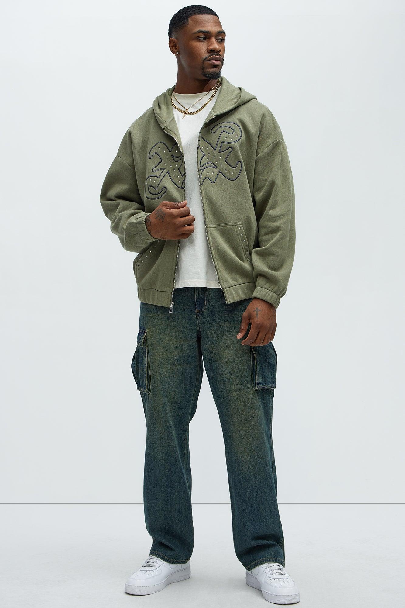 Tanner Straight Cargo Jeans - Vintage Blue Wash Product Image