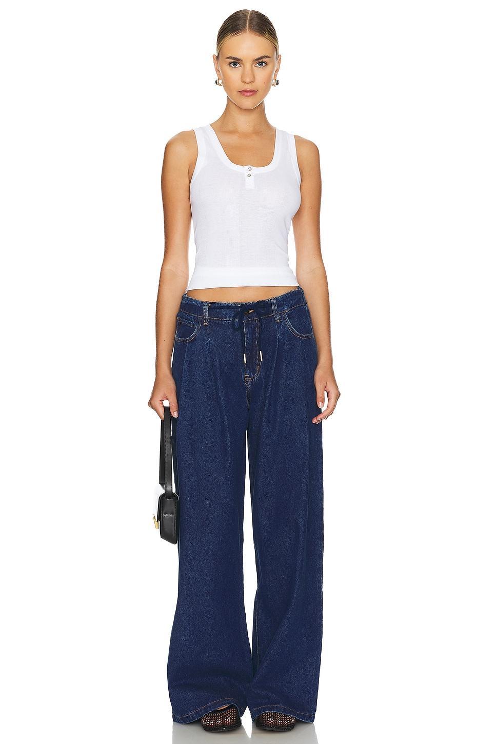 Cotton Rib Henley Tank Goldie Product Image