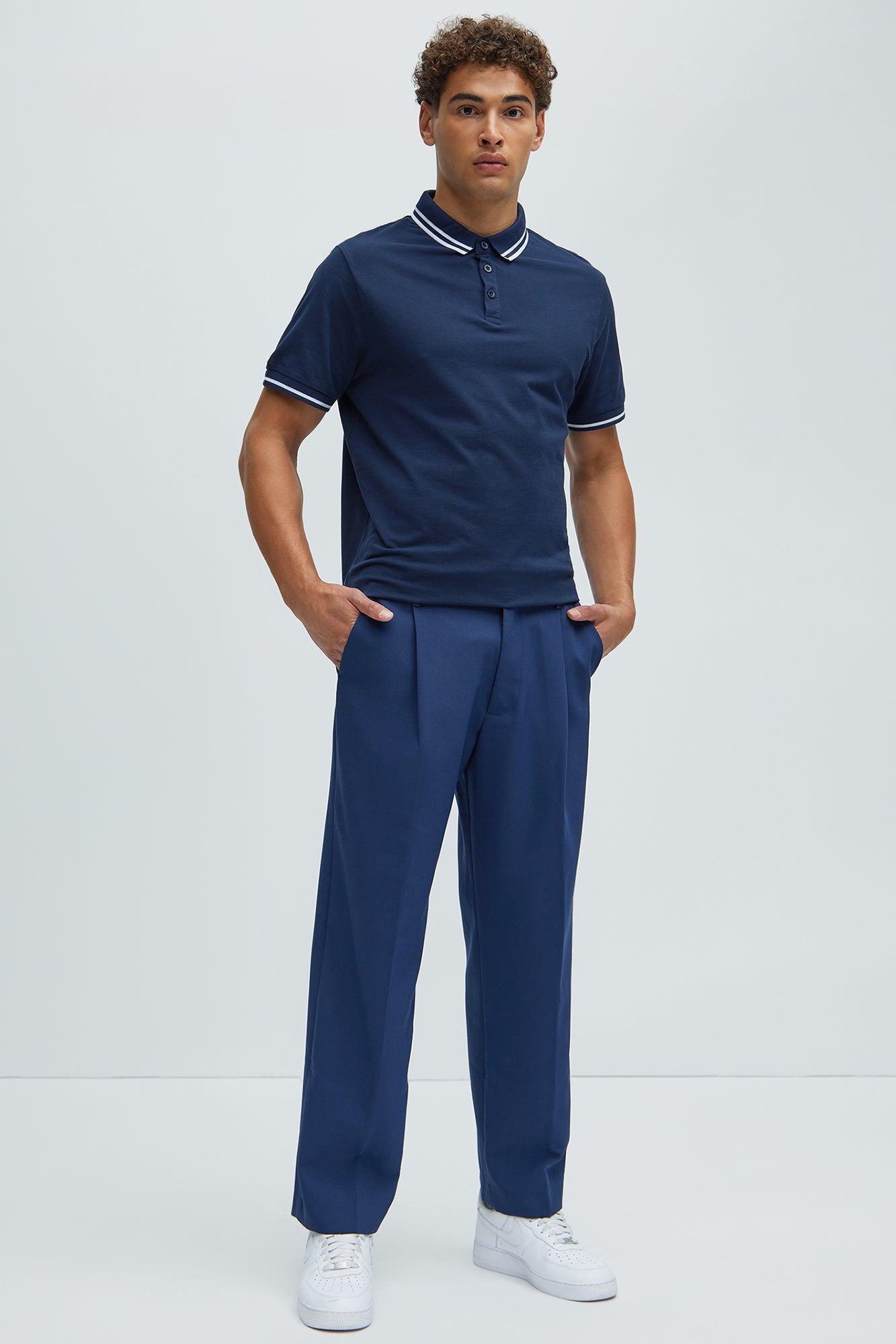 Wilson Short Sleeve Polo - Navy Product Image
