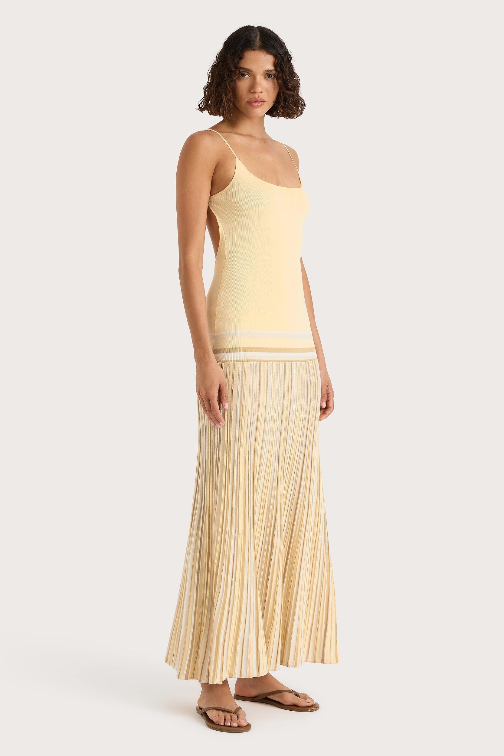 Citara Maxi Dress Butter Stripe Product Image