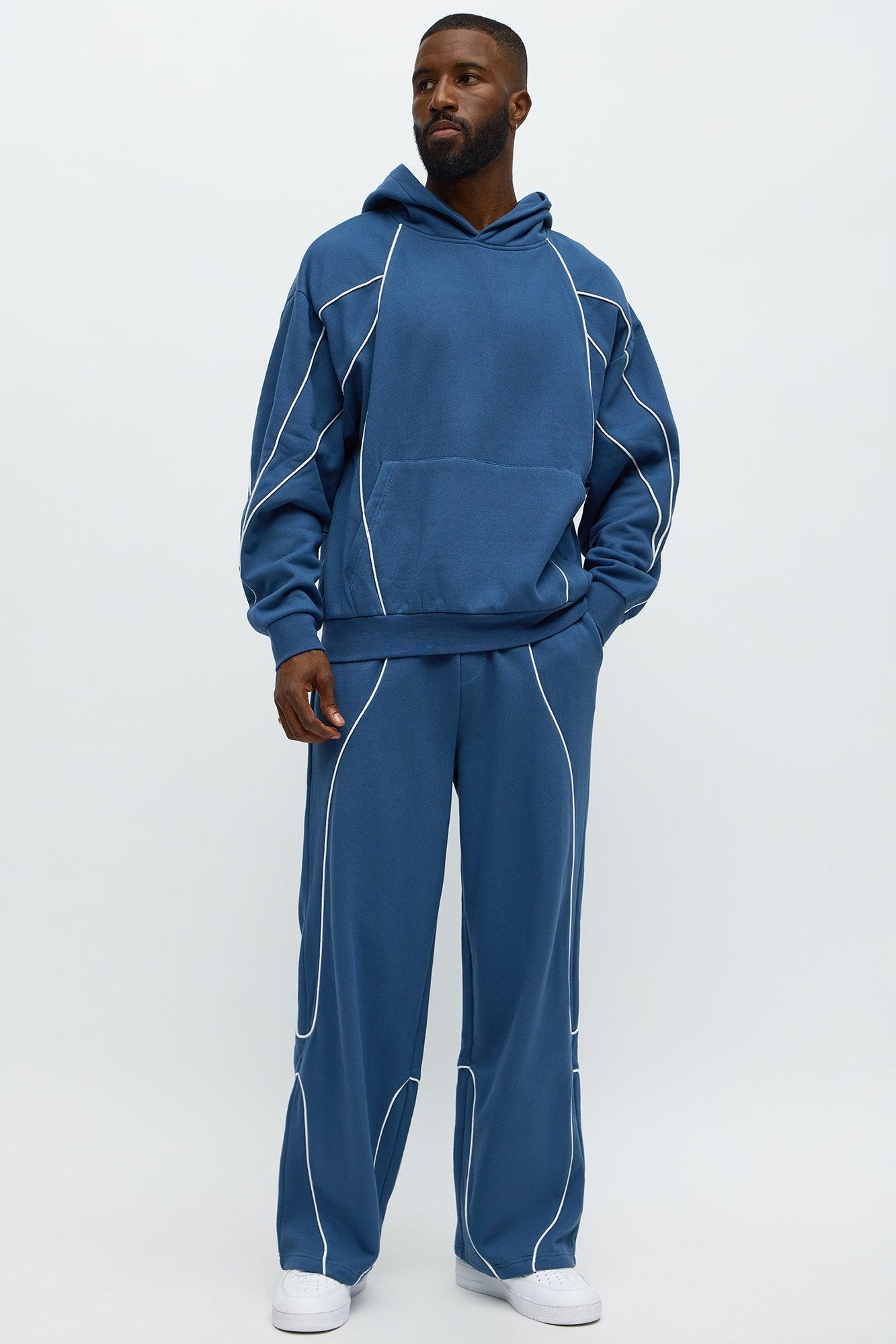 Pinstripe Sweatpant - Navy Product Image