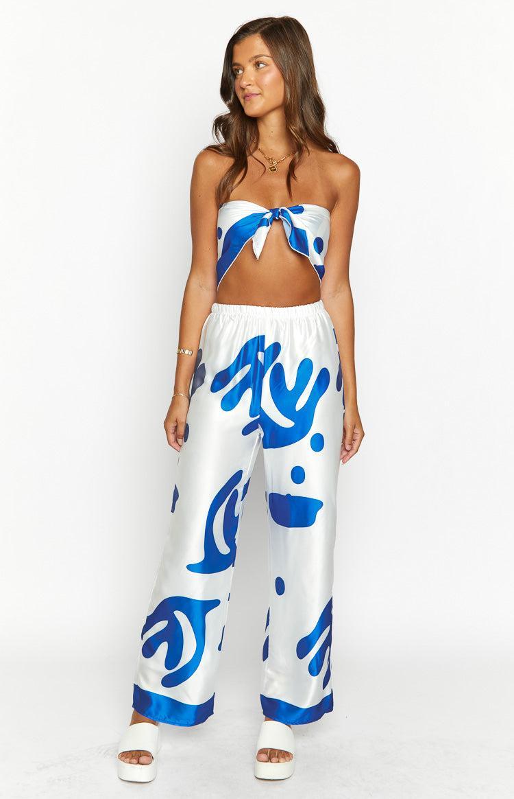 Dylan Blue Print Pants Product Image